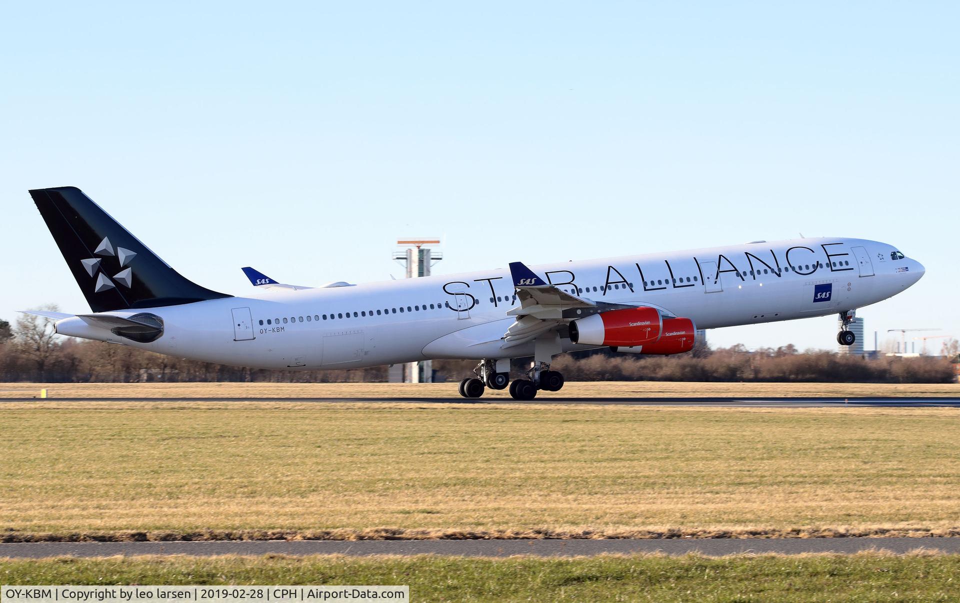 OY-KBM, 2002 Airbus A340-313X C/N 450, Copenhagen 28.2.2019 L/D R-04L