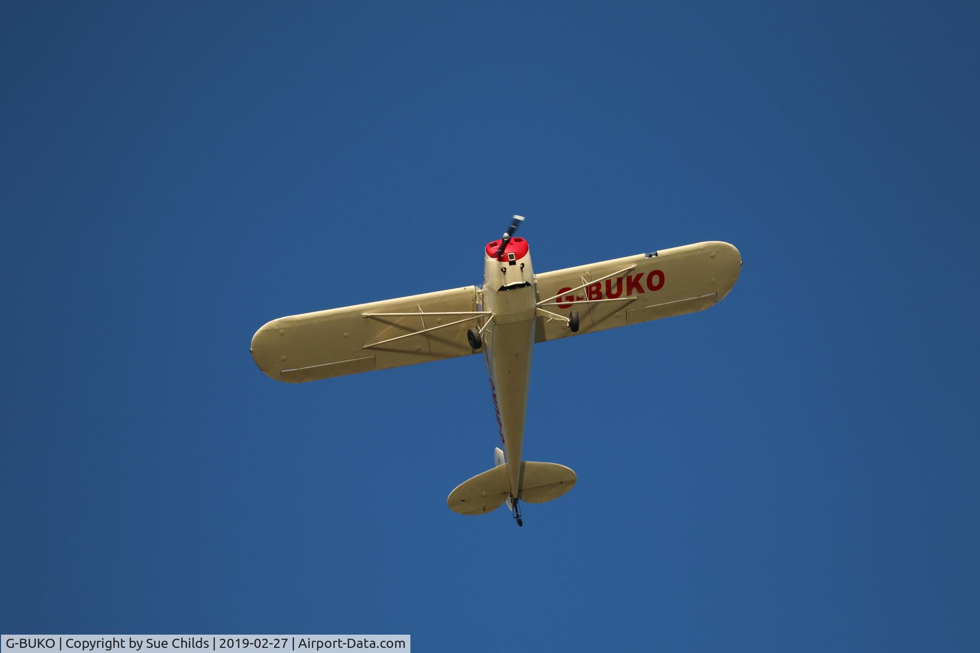 G-BUKO, 1947 Cessna 120 C/N 13089, In flight over Blithfield Reservoir Staffordshire