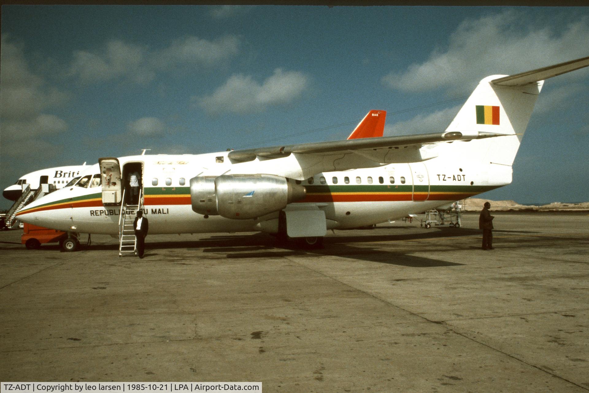 TZ-ADT, 1983 British Aerospace BAe.146-100 C/N E1009, Las Palmas 21.10.1985