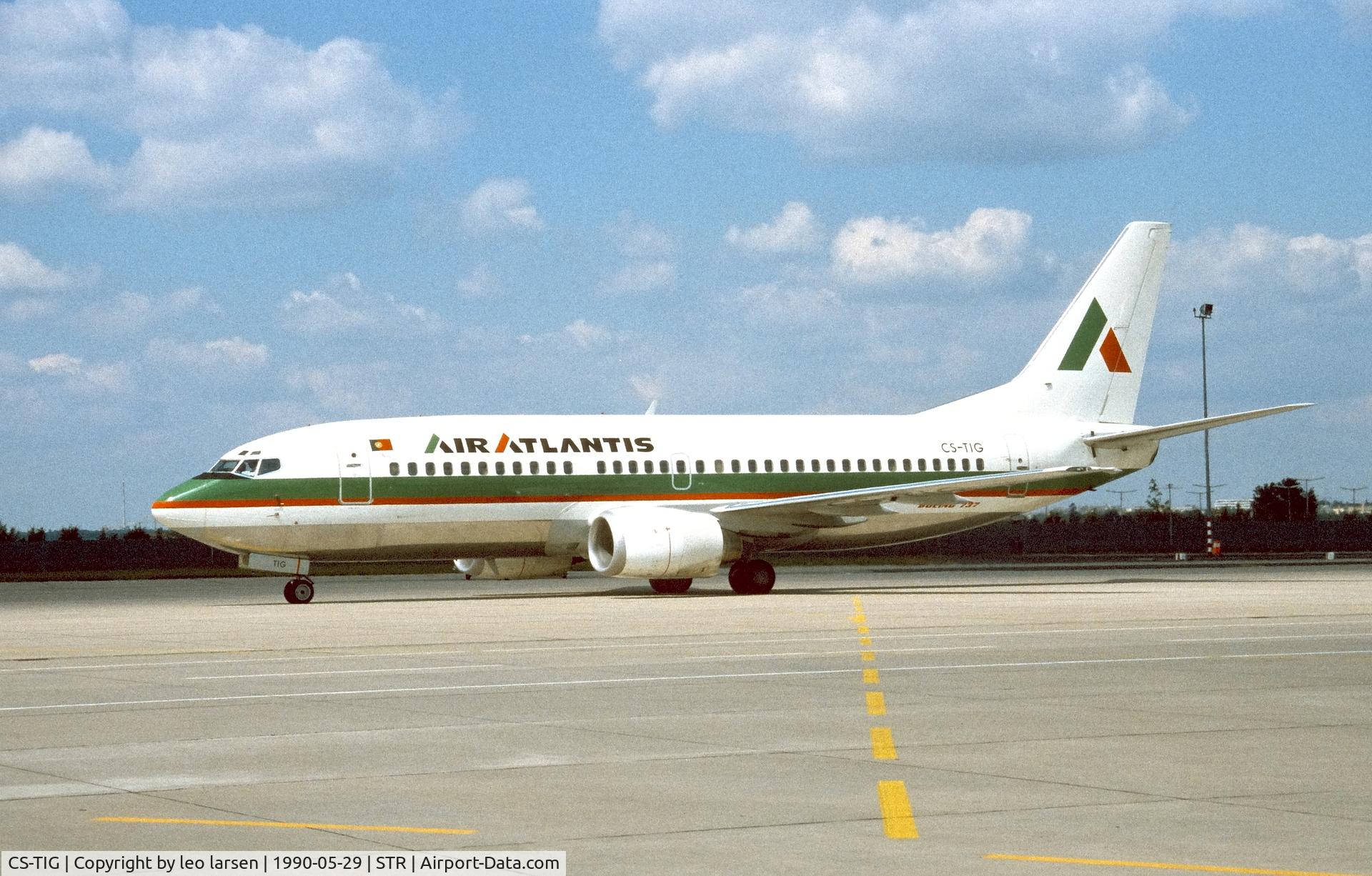 CS-TIG, 1989 Boeing 737-3K9 C/N 24213, Stuttgart 29.5.90