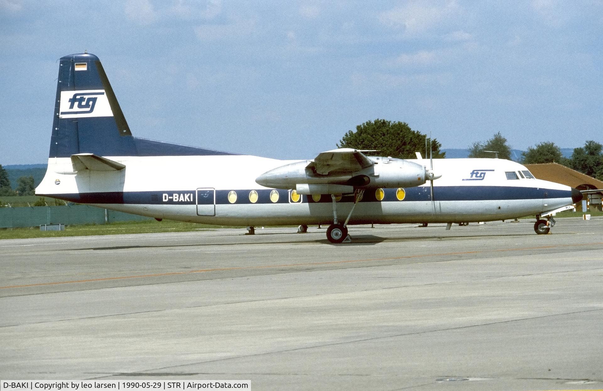 D-BAKI, 1958 Fokker F.27-100 Friendship C/N 10102, Stuttgart 29.5.1990