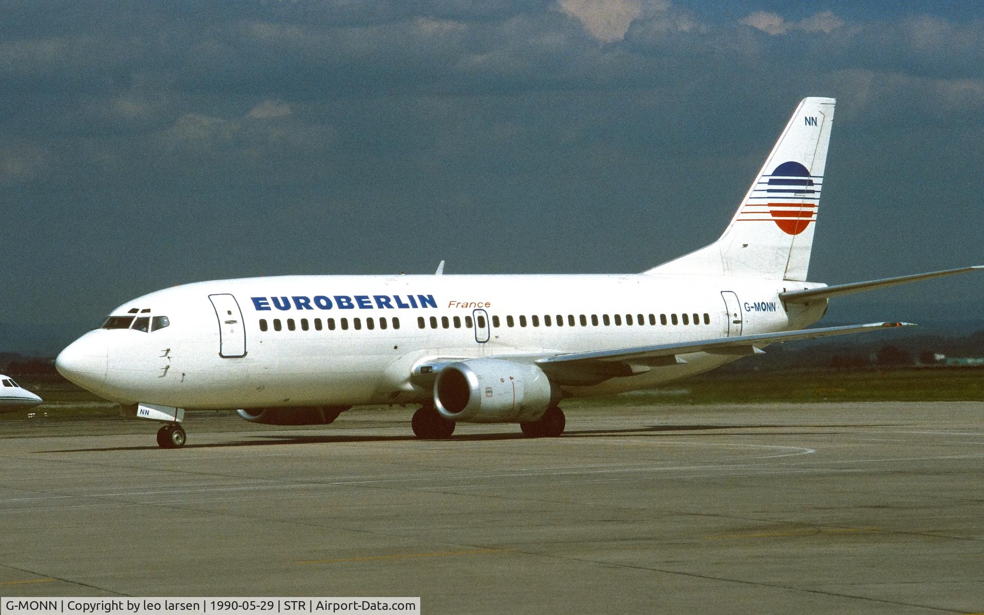 G-MONN, 1988 Boeing 737-33A C/N 24029, Stuttgart 29.5.1990 duing lease to AeroBerlin France.