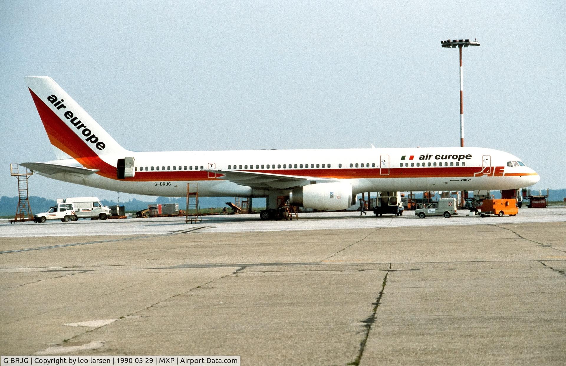 G-BRJG, 1990 Boeing 757-236 C/N 24771, Milano Malpensa 29.5.1990