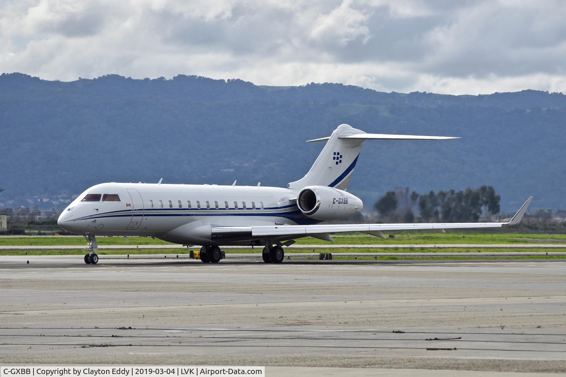 C-GXBB, 2007 Bombardier BD-700-1A11 Global 5000 C/N 9218, Livermore Airport California 2019.