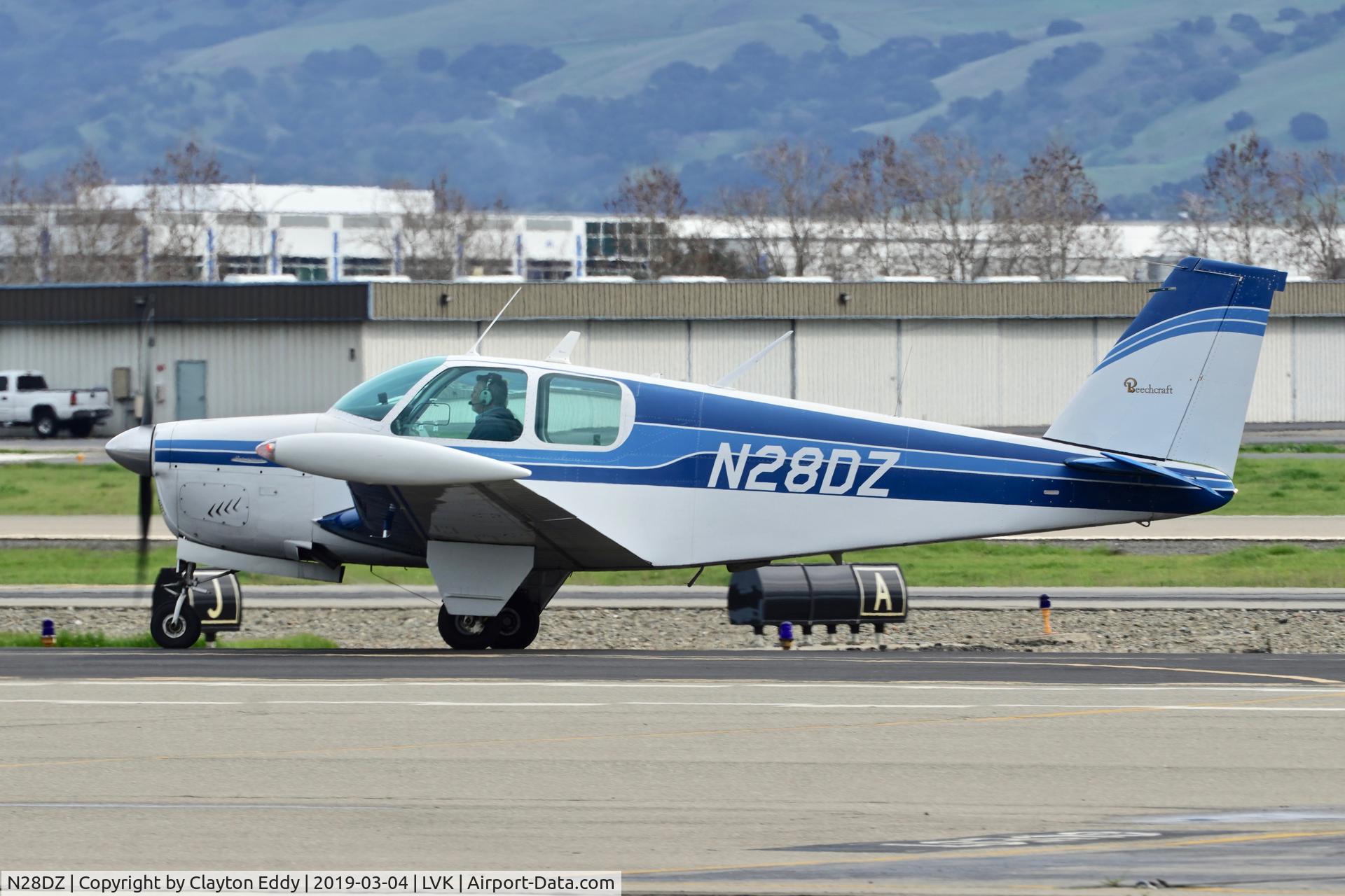 N28DZ, Beech 35-33 Debonair C/N CD 140, Livermore Airport California 2019.