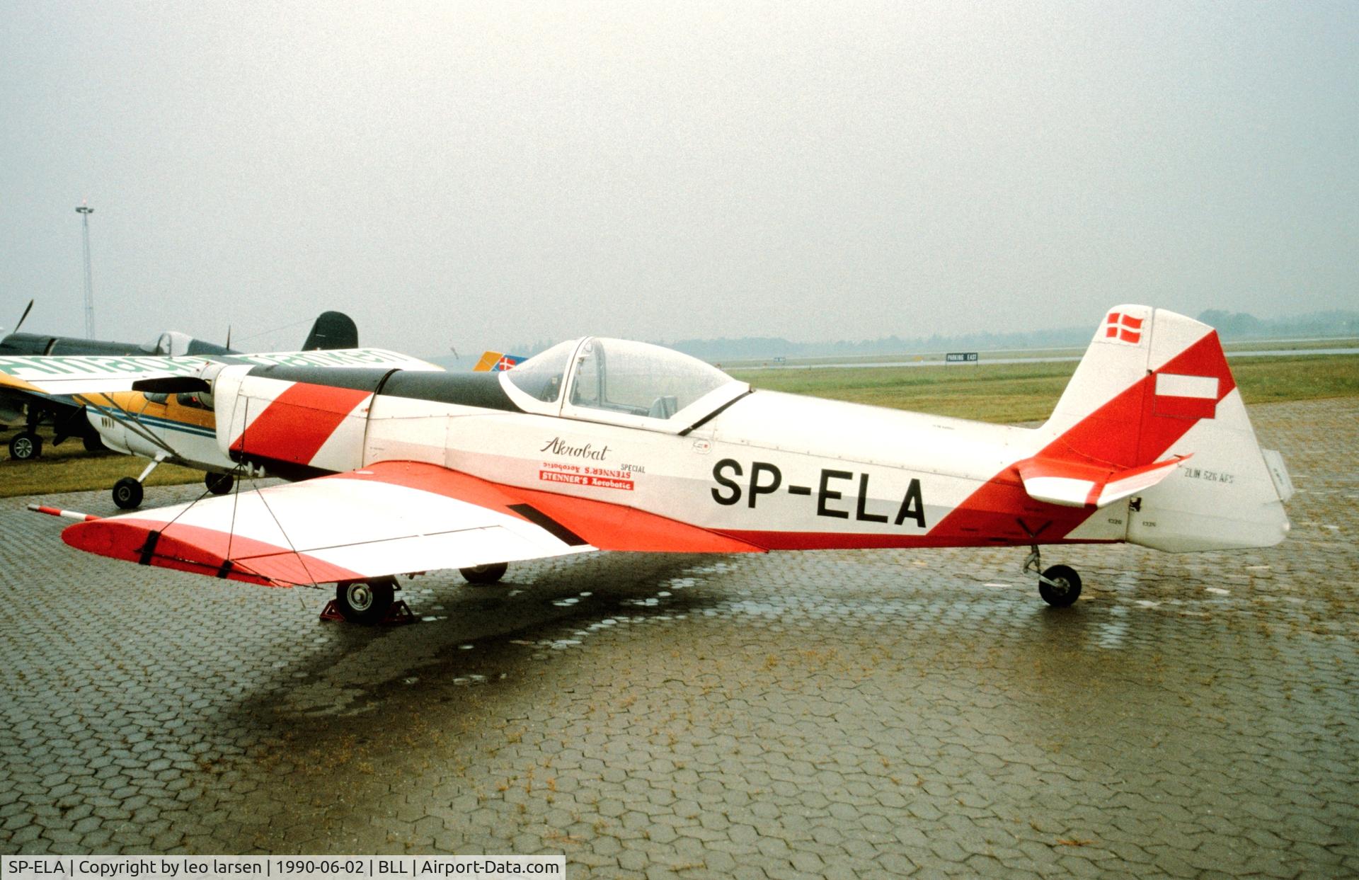 SP-ELA, Zlin 526AFS Akrobat C/N 1326, Billund 2.6.1990