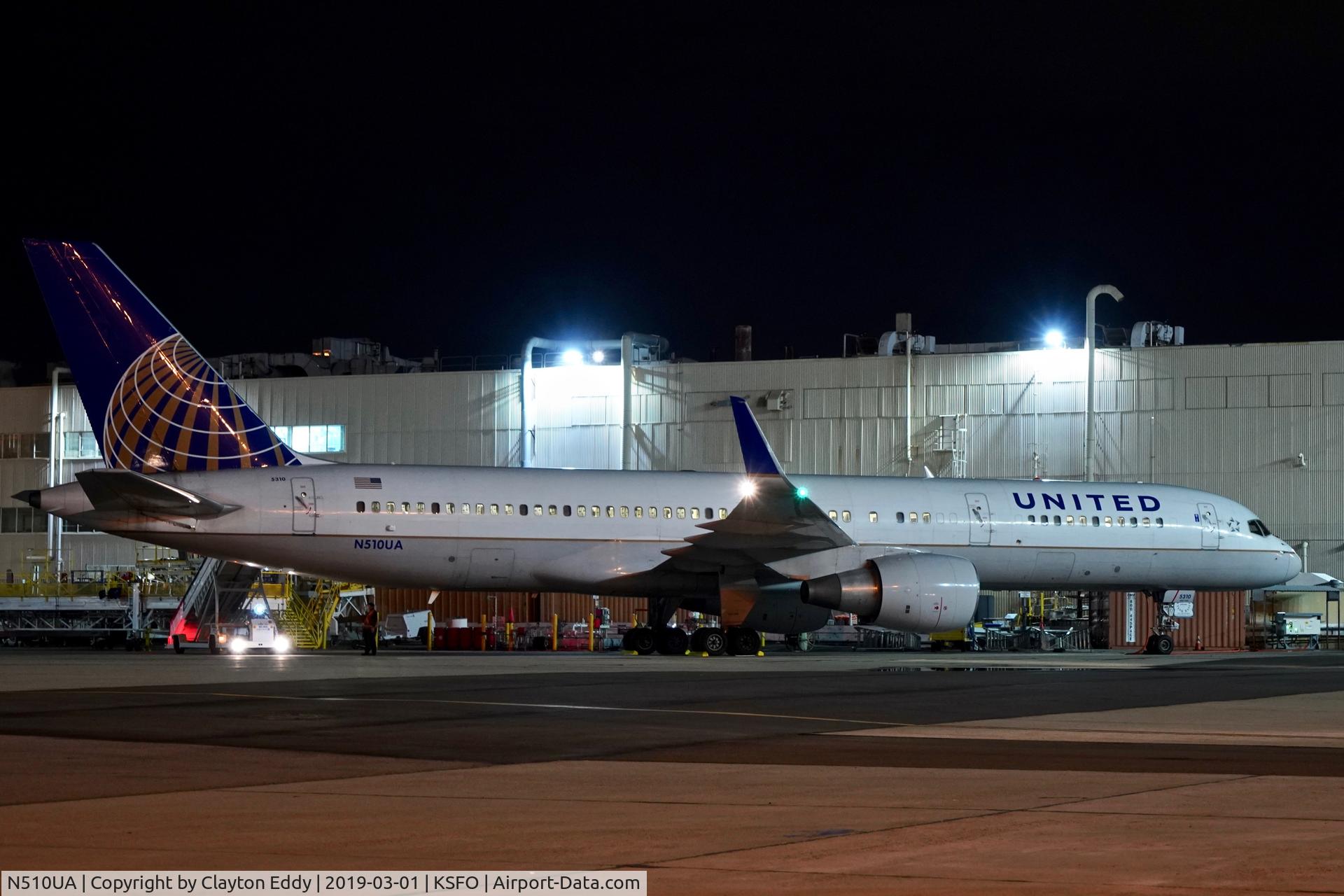 N510UA, 1990 Boeing 757-222 C/N 24780, SFO 2019.