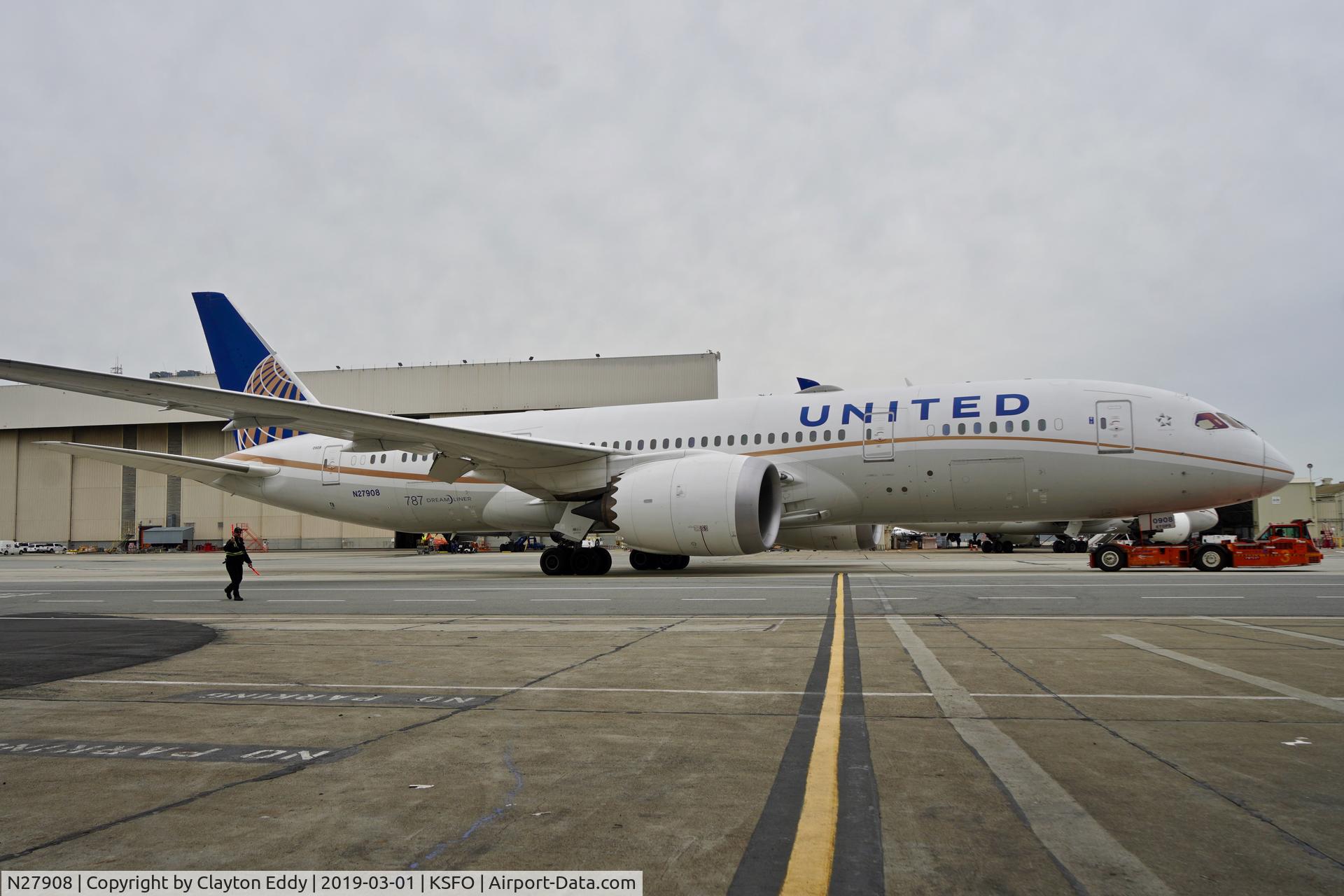N27908, 2013 Boeing 787-8 Dreamliner C/N 36400, SFO 2019.