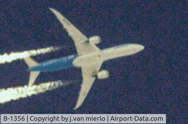 B-1356, 2018 Boeing 787-9 Dreamliner C/N 63323, Cruising over Ghent, Belgium heading N flight level 350