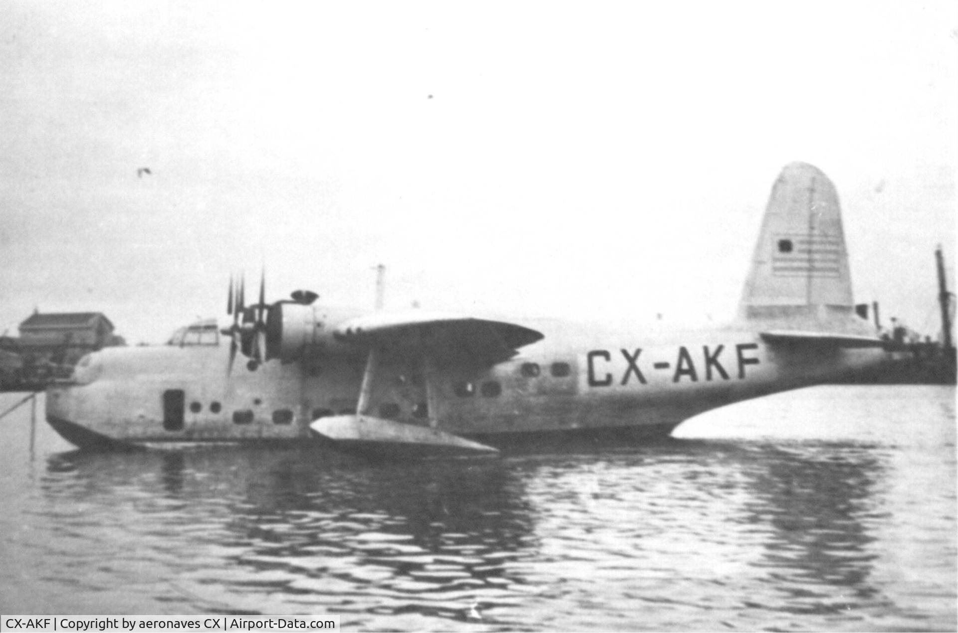 CX-AKF, Short S25 Sandringham 3 C/N SH.6C, En la bahía de Montevideo Empresa C.A.U.S.A. foto R.N.A. Mayo 1948.
