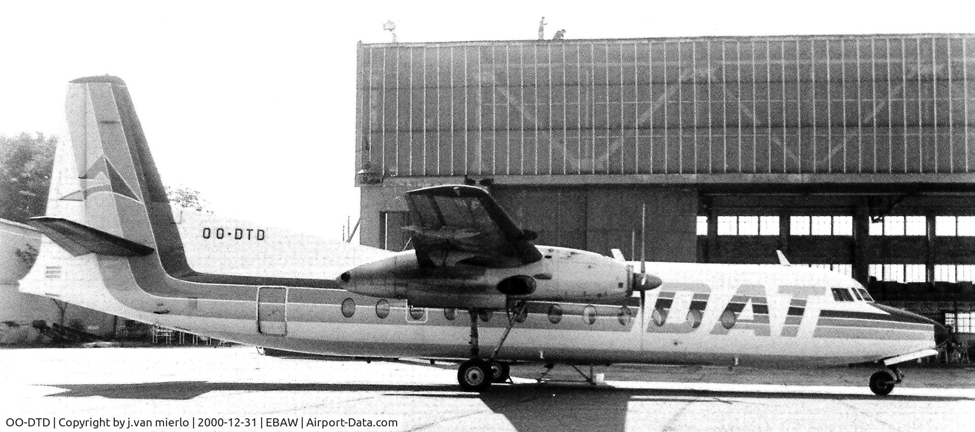 OO-DTD, 1967 Fairchild Hiller FH-227B C/N 555, Home base Antwerp