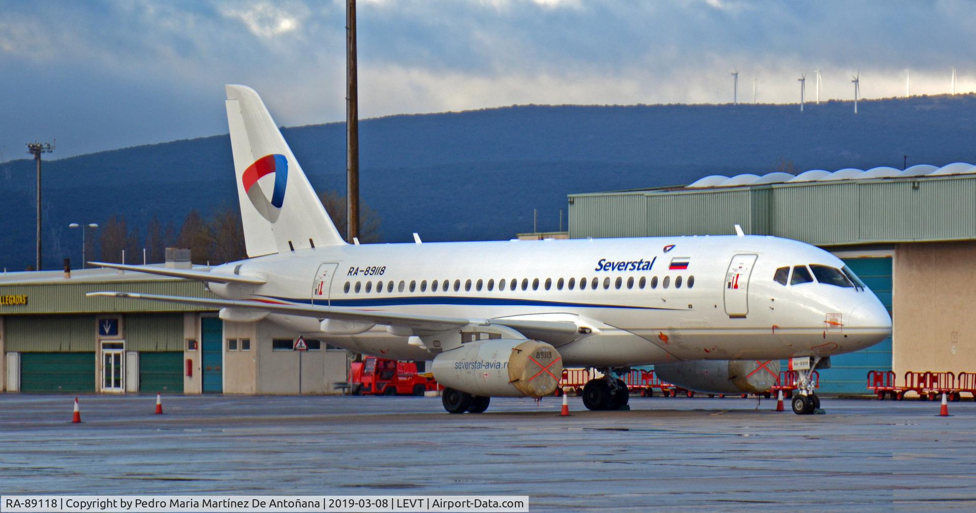 RA-89118, 2018 Sukhoi Superjet 100-95B C/N 95172, Foronda - Vitoria-Gasteiz - Euskadi - España
