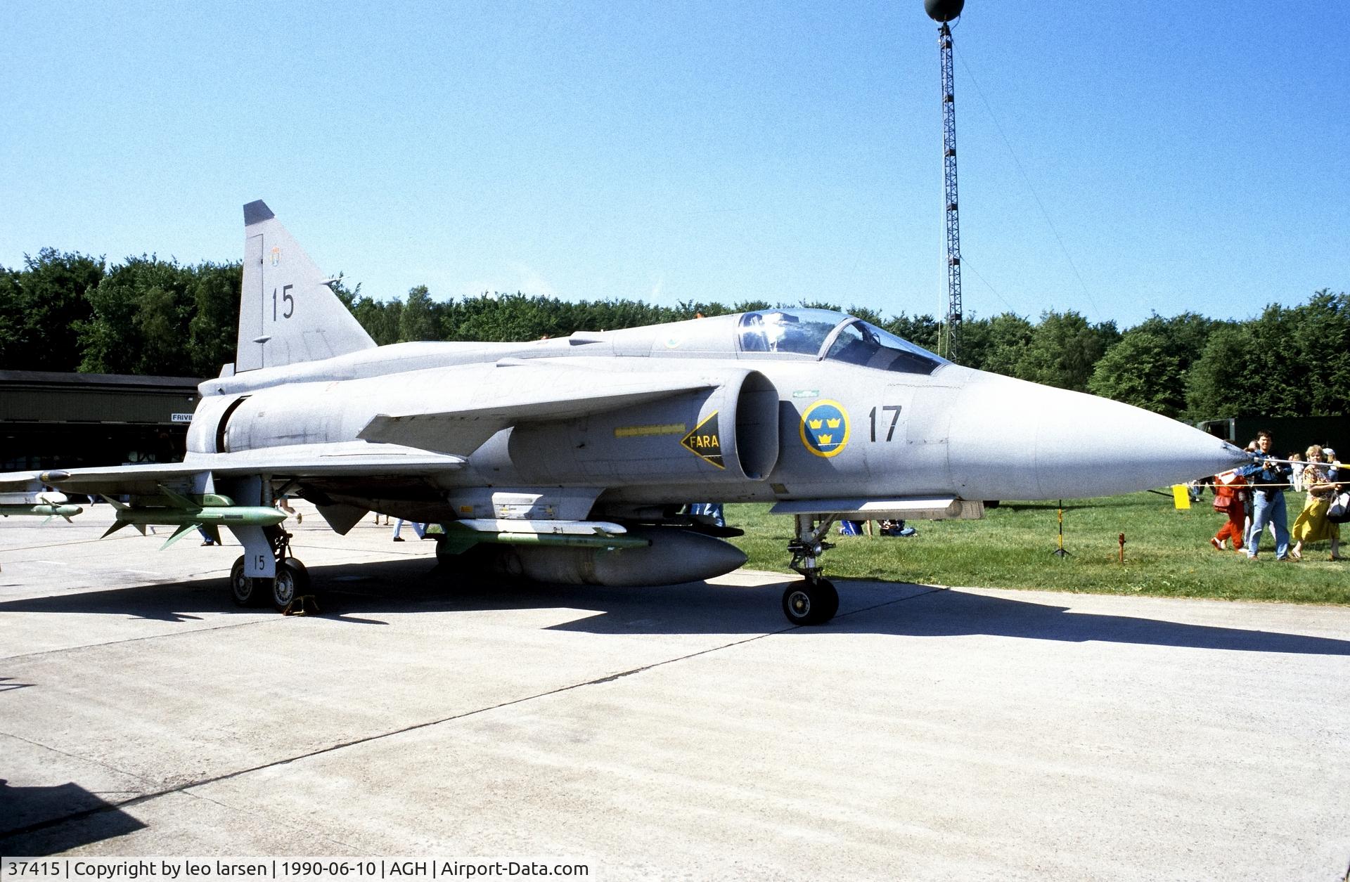 37415, Saab JA 37D Viggen C/N 37415, Ângelholm F.10 10.6.1990