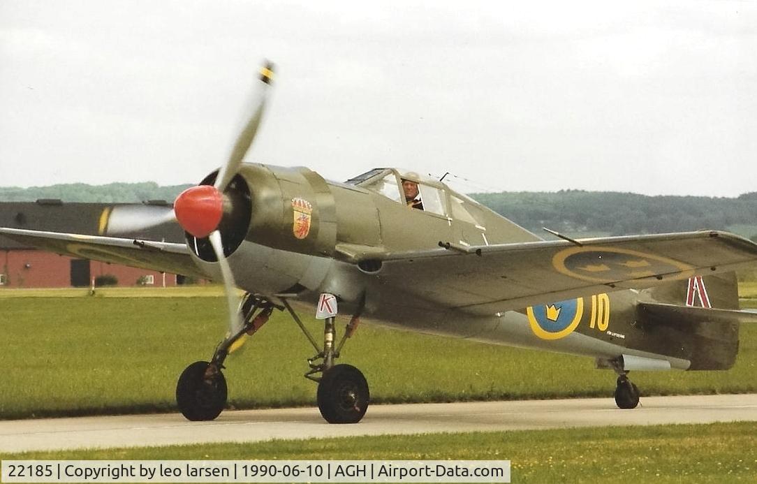 22185, 1944 FFVS J-22A C/N 22185, Ângelholm F.10 10.6.1990