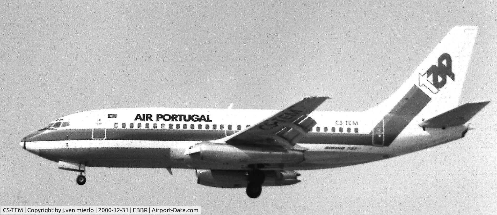 CS-TEM, 1983 Boeing 737-282 C/N 23043, Landing 25L at Brussels