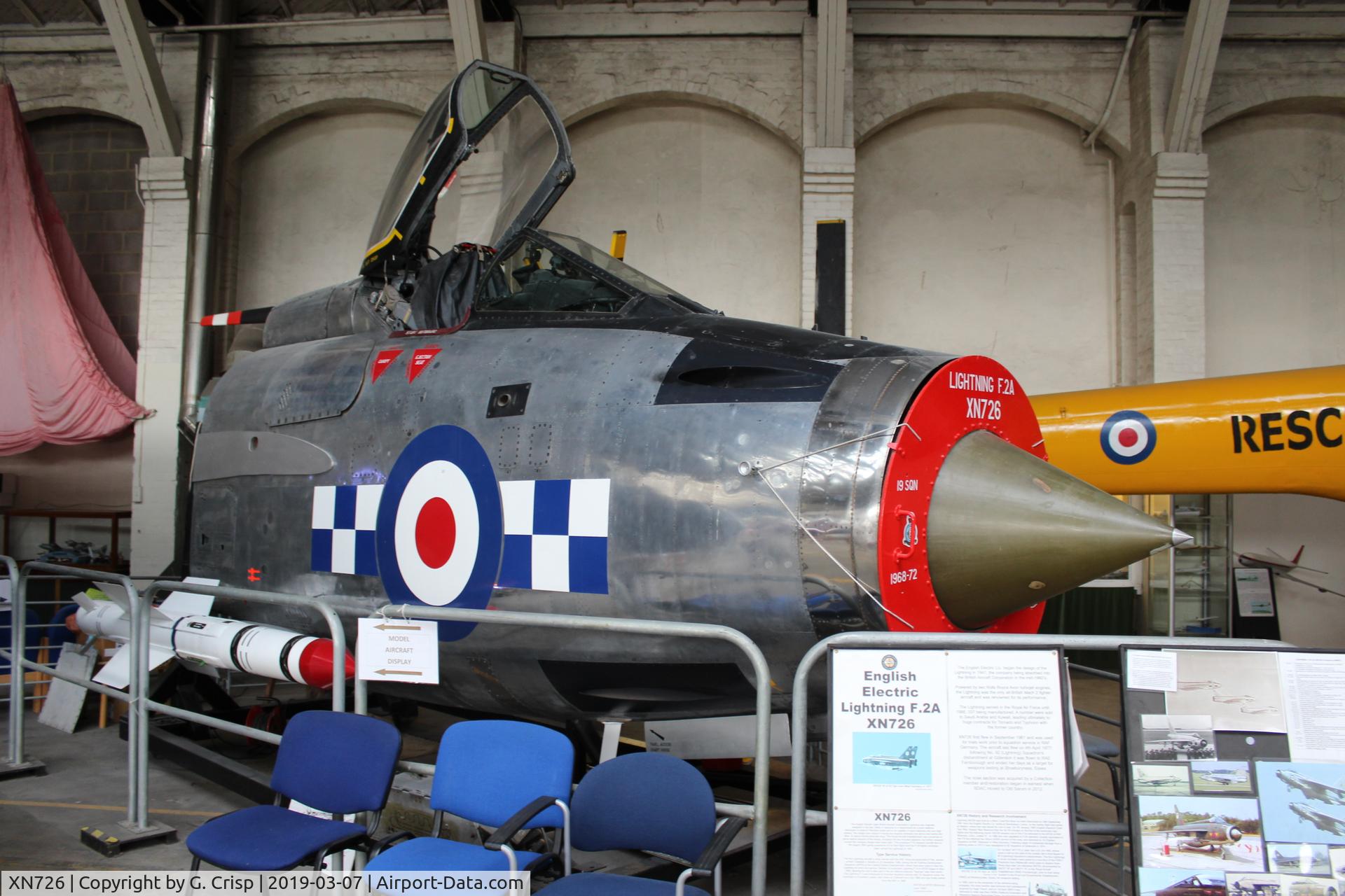 XN726, 1961 English Electric Lightning F.2A C/N 95098, Boscombe Down Aircraft Collection, UK