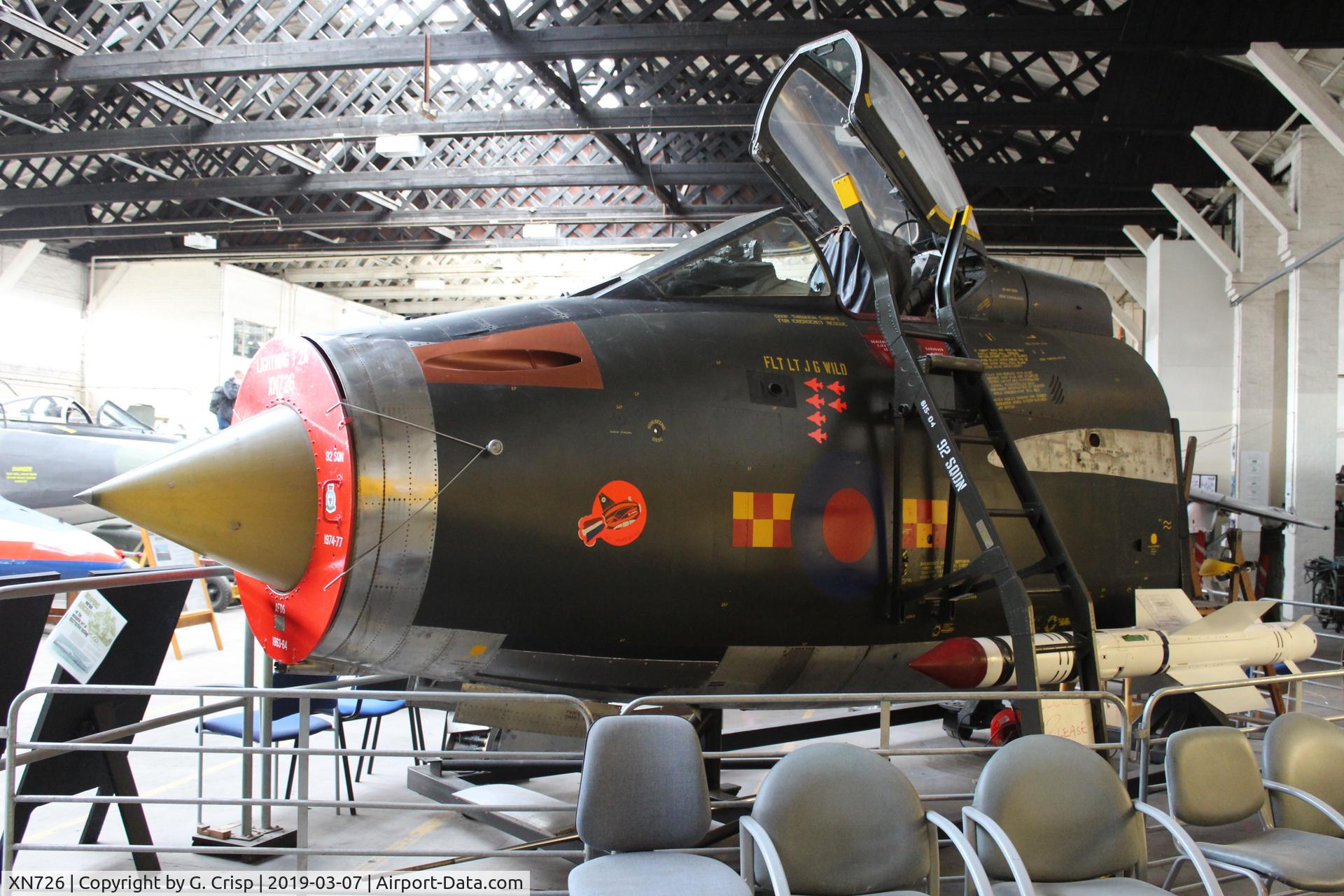 XN726, 1961 English Electric Lightning F.2A C/N 95098, Boscombe Down Aircraft Collection, UK