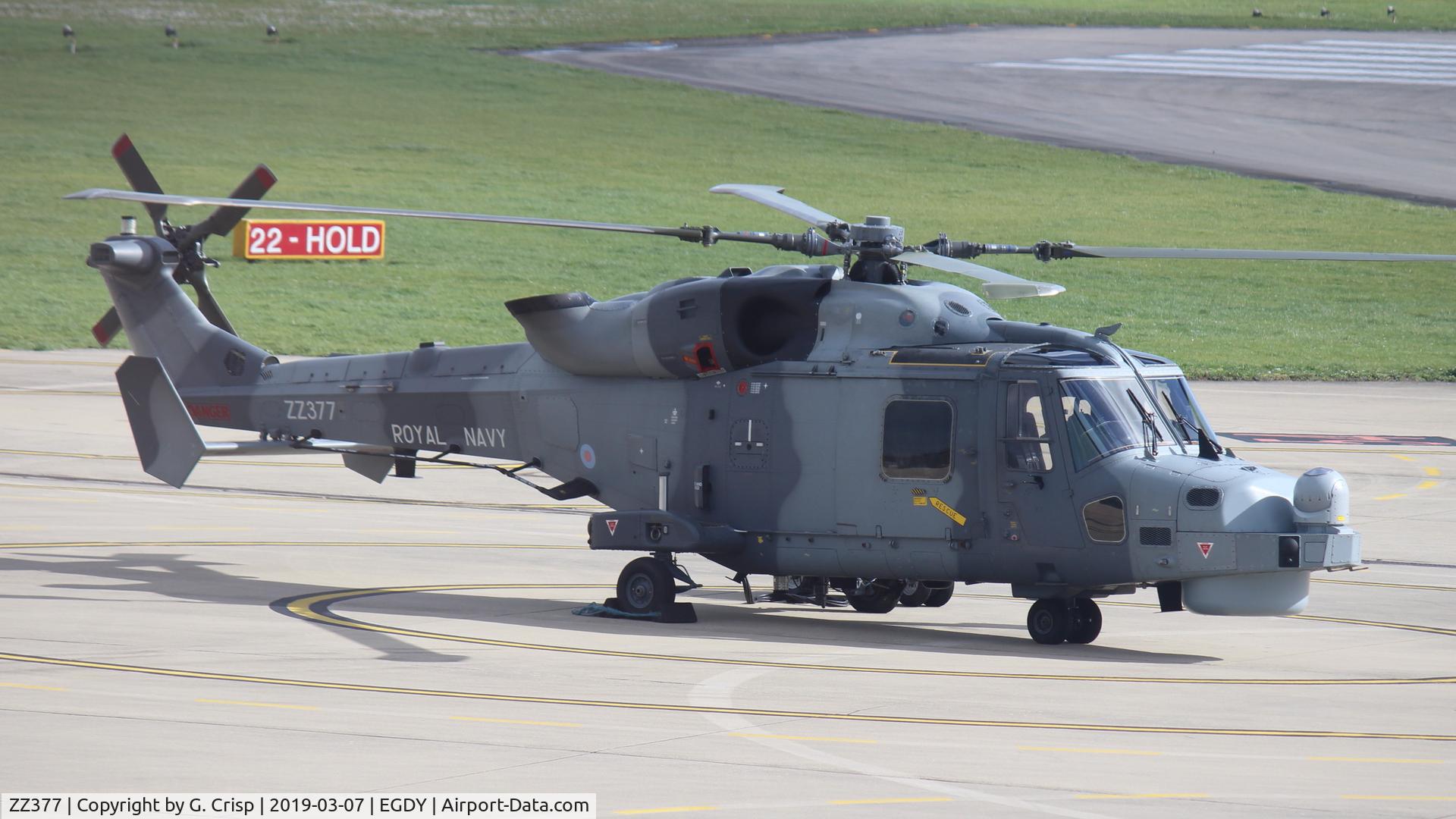 ZZ377, 2013 AgustaWestland AW-159 Wildcat HMA.2 C/N 496, RNAS Yeovilton, UK
