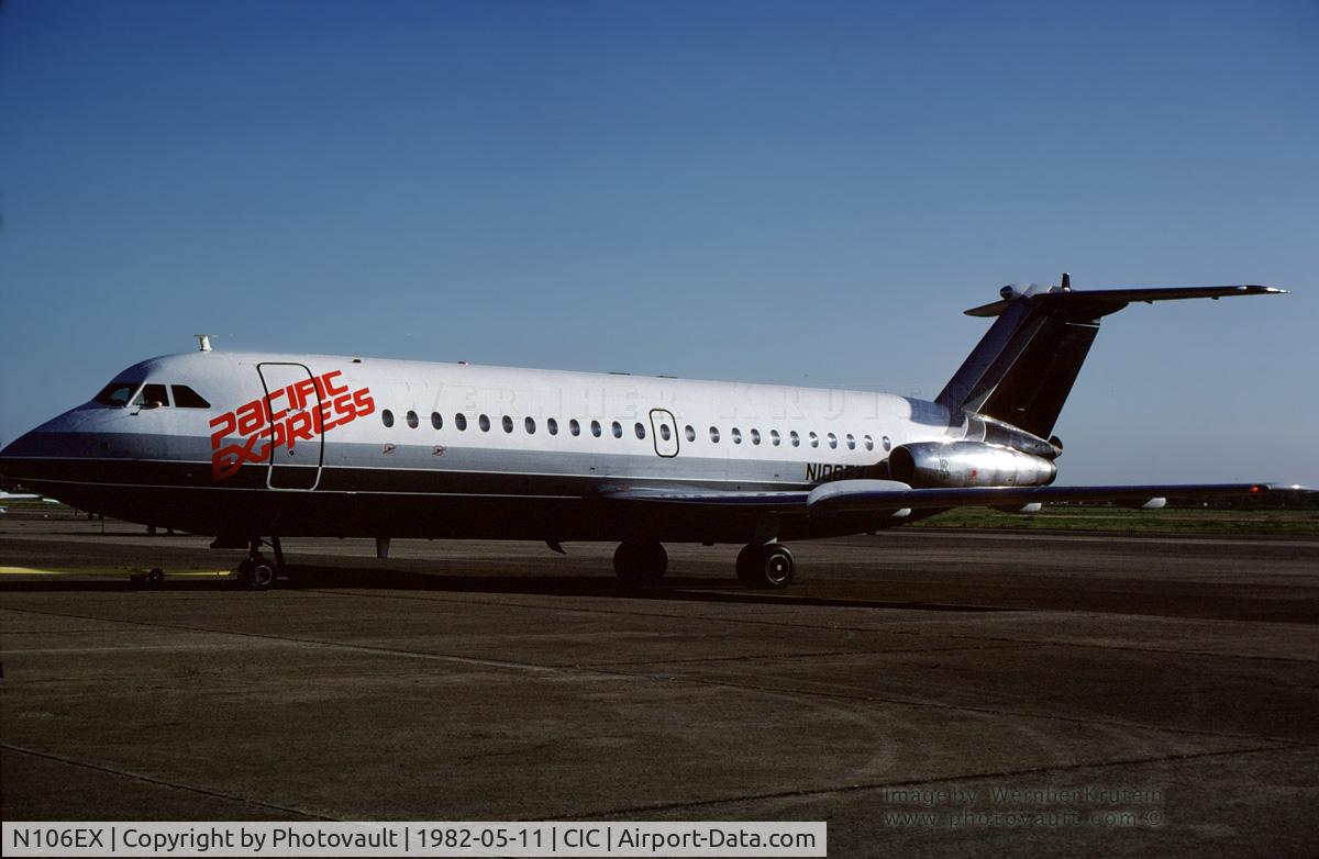 N106EX, 1964 BAC 111-201AC One-Eleven C/N BAC.013, N106EX at headquarters in Chico California