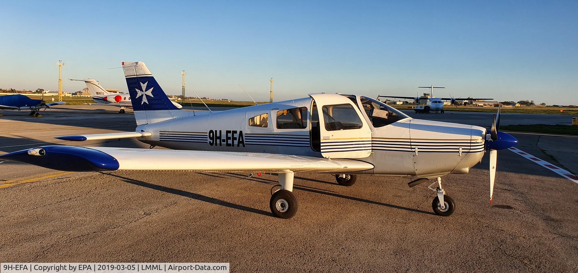 9H-EFA, 2002 Piper PA-28-161 Cherokee Warrior III C/N 2842162, 9H-EFA on LMML Apron 3