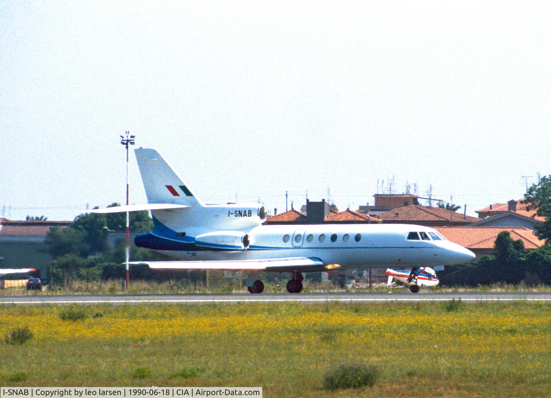 I-SNAB, 1986 Dassault Falcon 50 C/N 169, Rome Ciampino 18.6.1990