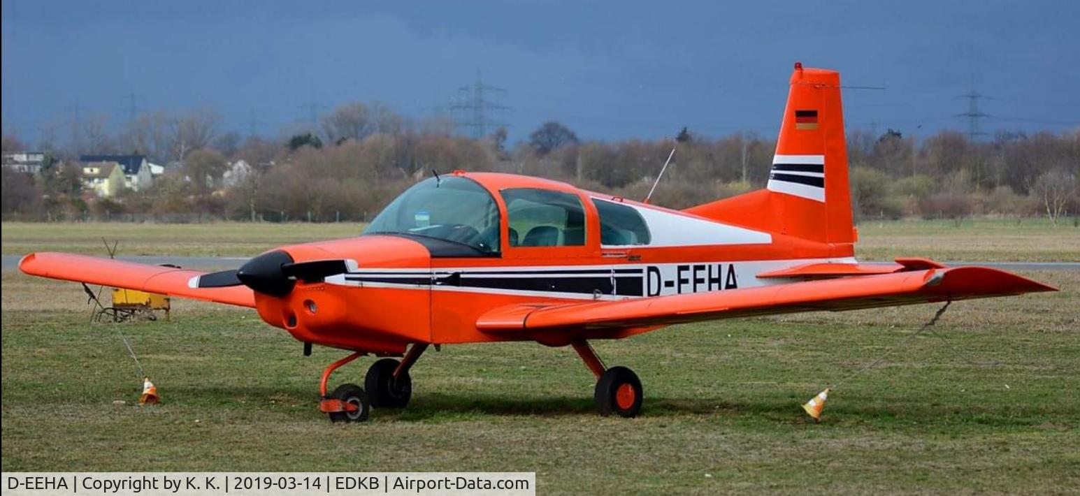 D-EEHA, 1972 Grumman American AA-5 Traveler Traveler C/N 031, Red lowwing SEP, first AA5-Traveler in Germany