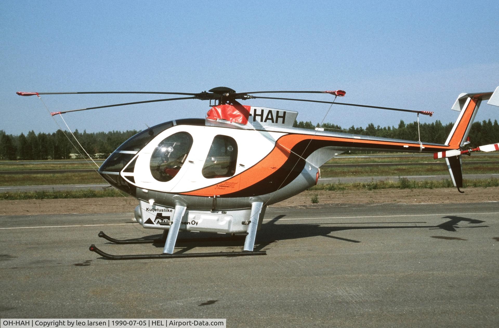 OH-HAH, 1990 McDonnell Douglas MD-500E (369E) C/N 0374E, Helsinki 5.7.1990