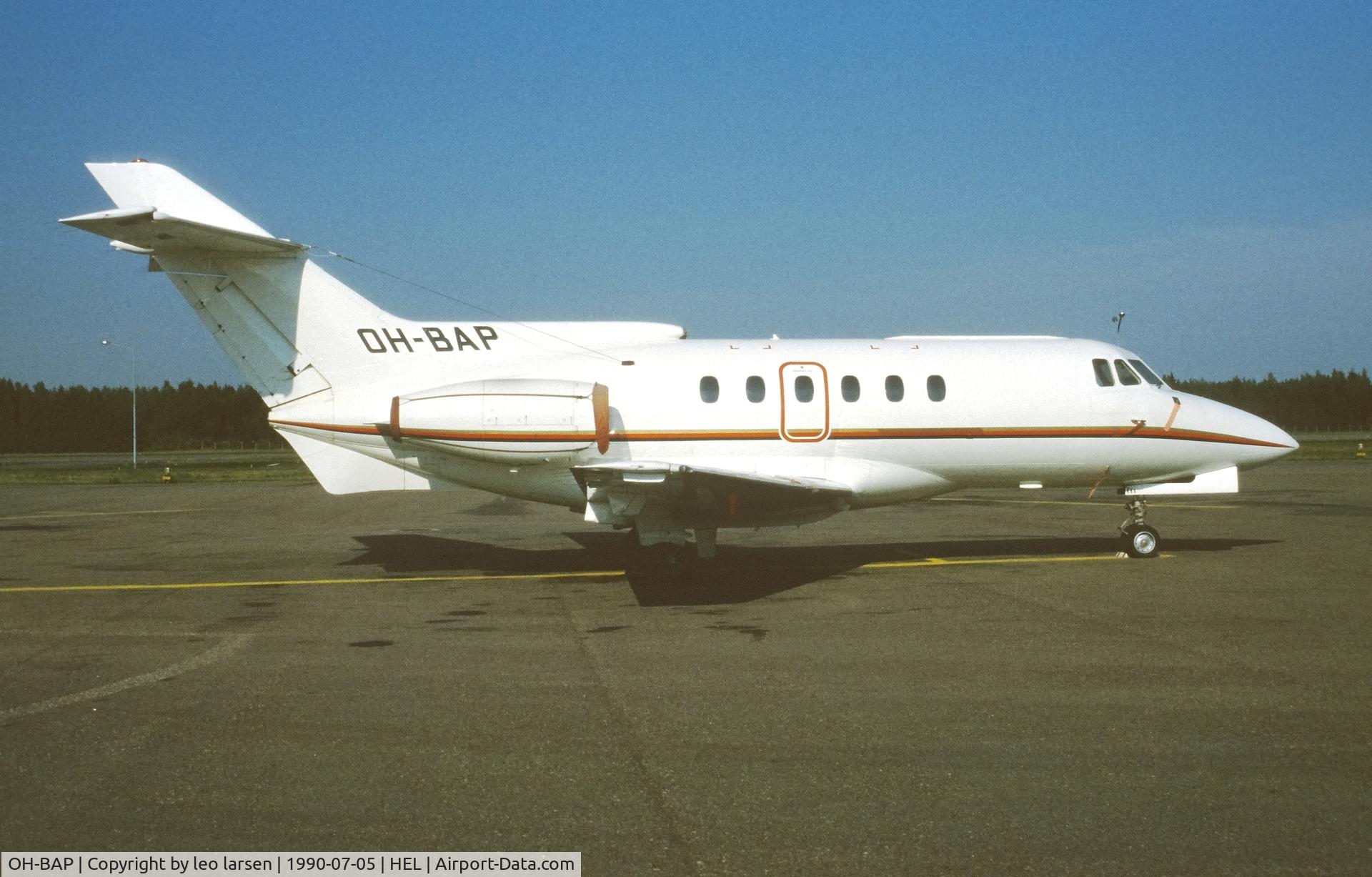 OH-BAP, 1984 British Aerospace HS.125 Series 700B C/N 257212, Helsinki 5.7.1990