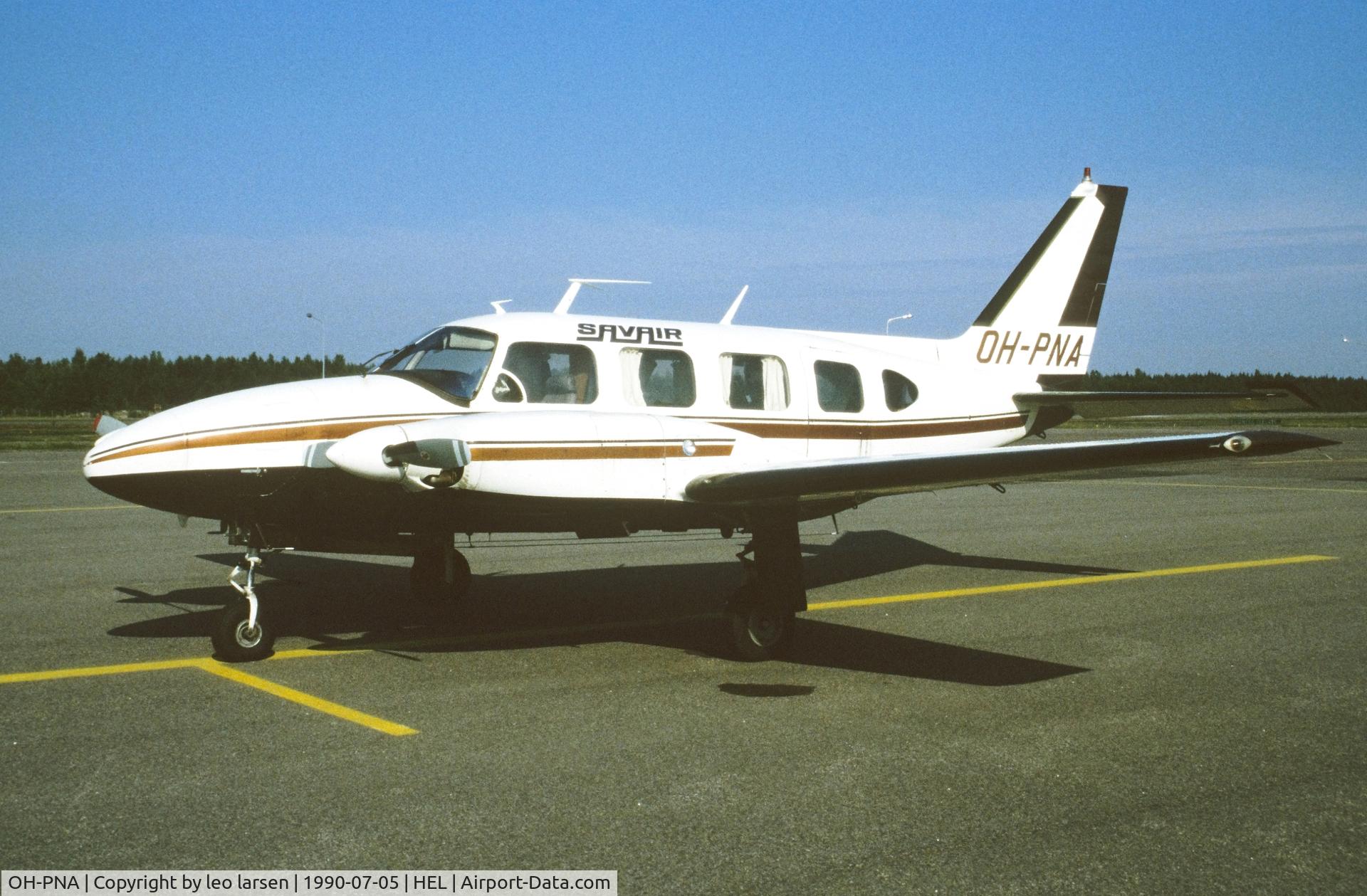 OH-PNA, 1970 Piper PA-31-310 Navajo Navajo C/N 31-545, Helsinki 5.7.1990