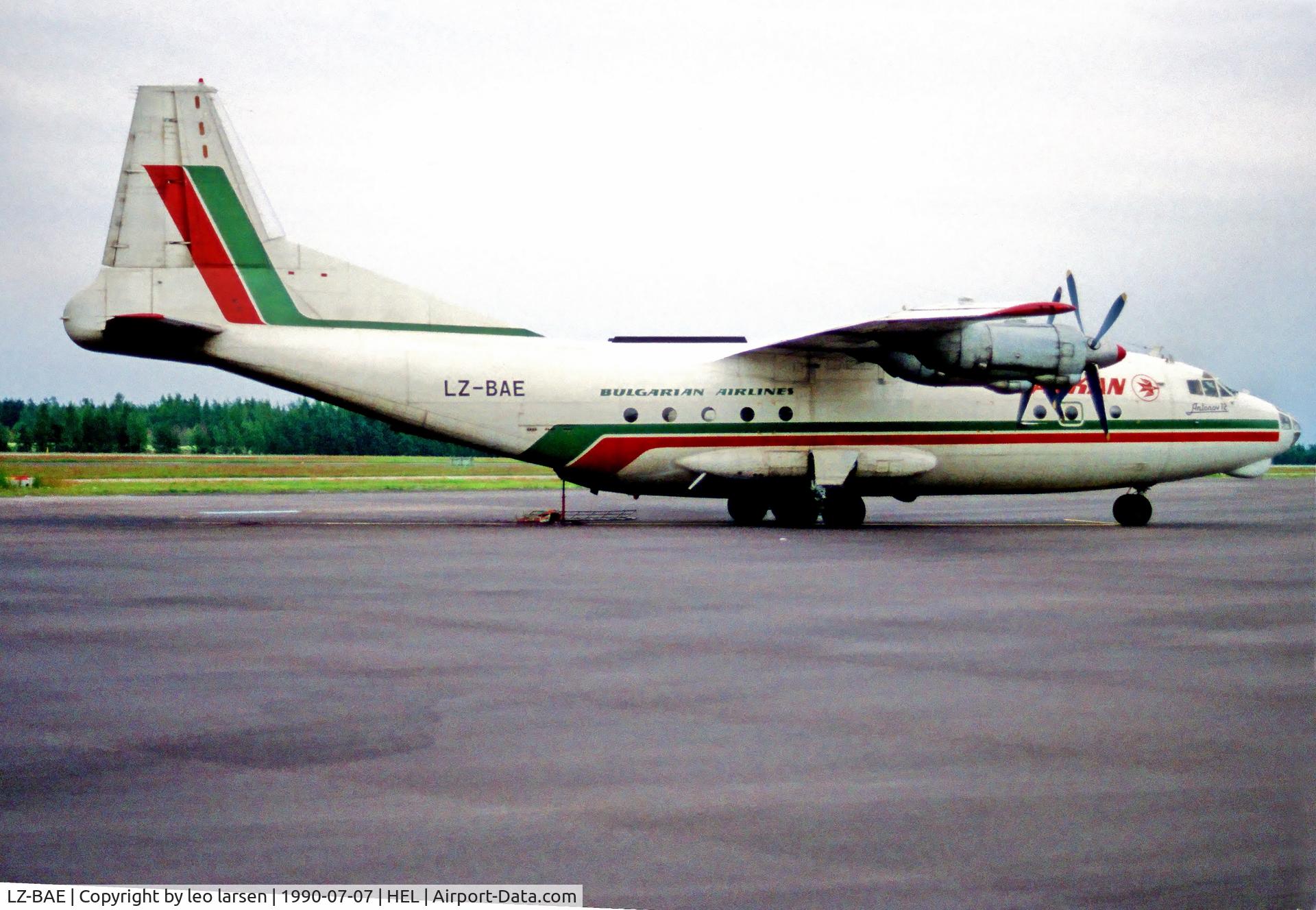 LZ-BAE, 1963 Antonov An-12BP C/N 402001, Helsinki 7.7.1990