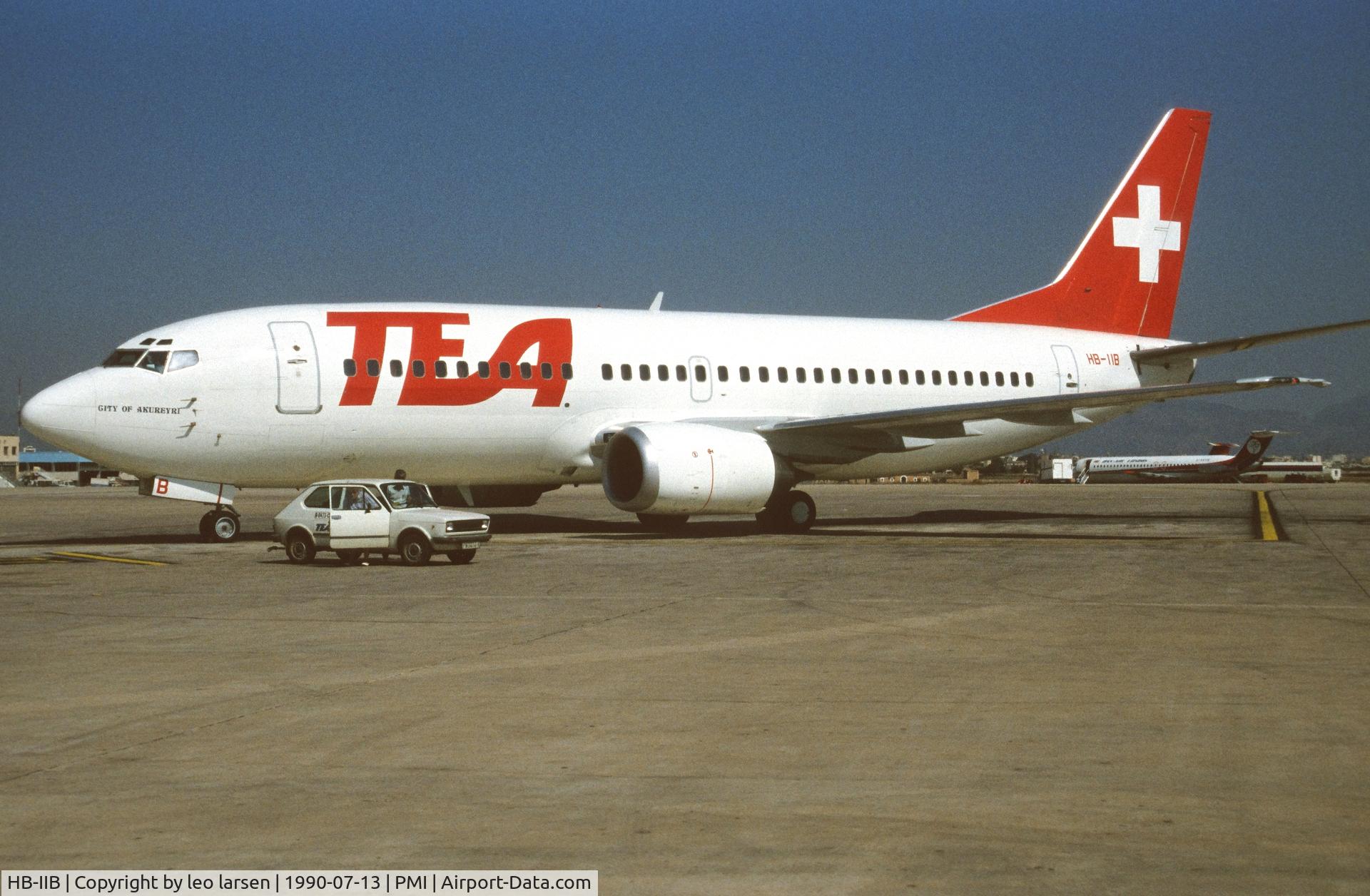 HB-IIB, 1989 Boeing 737-3M8 C/N 24024, Palma de Mallorca 13.7.1990