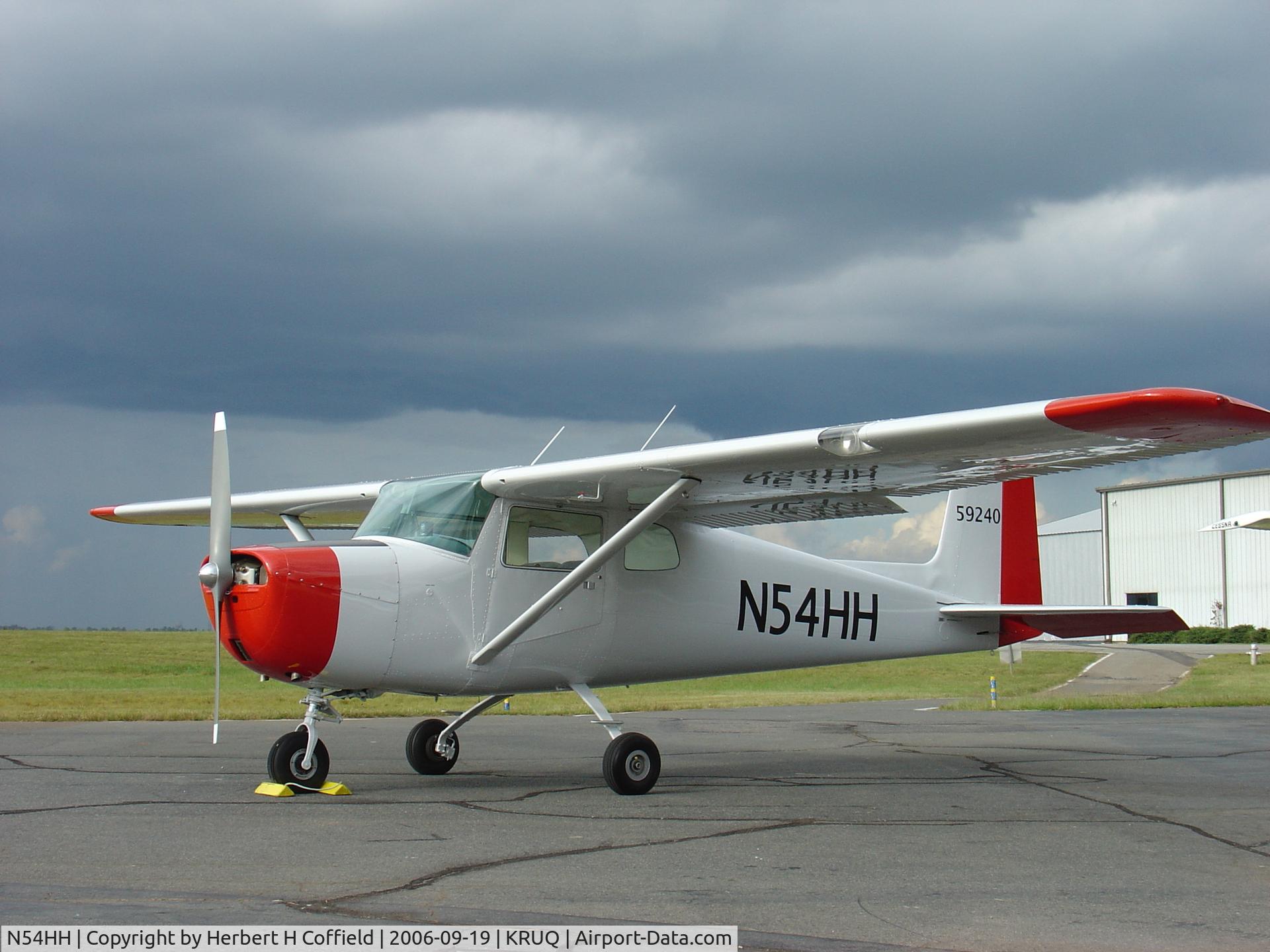N54HH, 1961 Cessna 150A C/N 15059240, This is actual aircraft with current registration Cessna 150A owned by H,. H. Coffield of Salisbury, NC;  N/A Sabre is old registration.