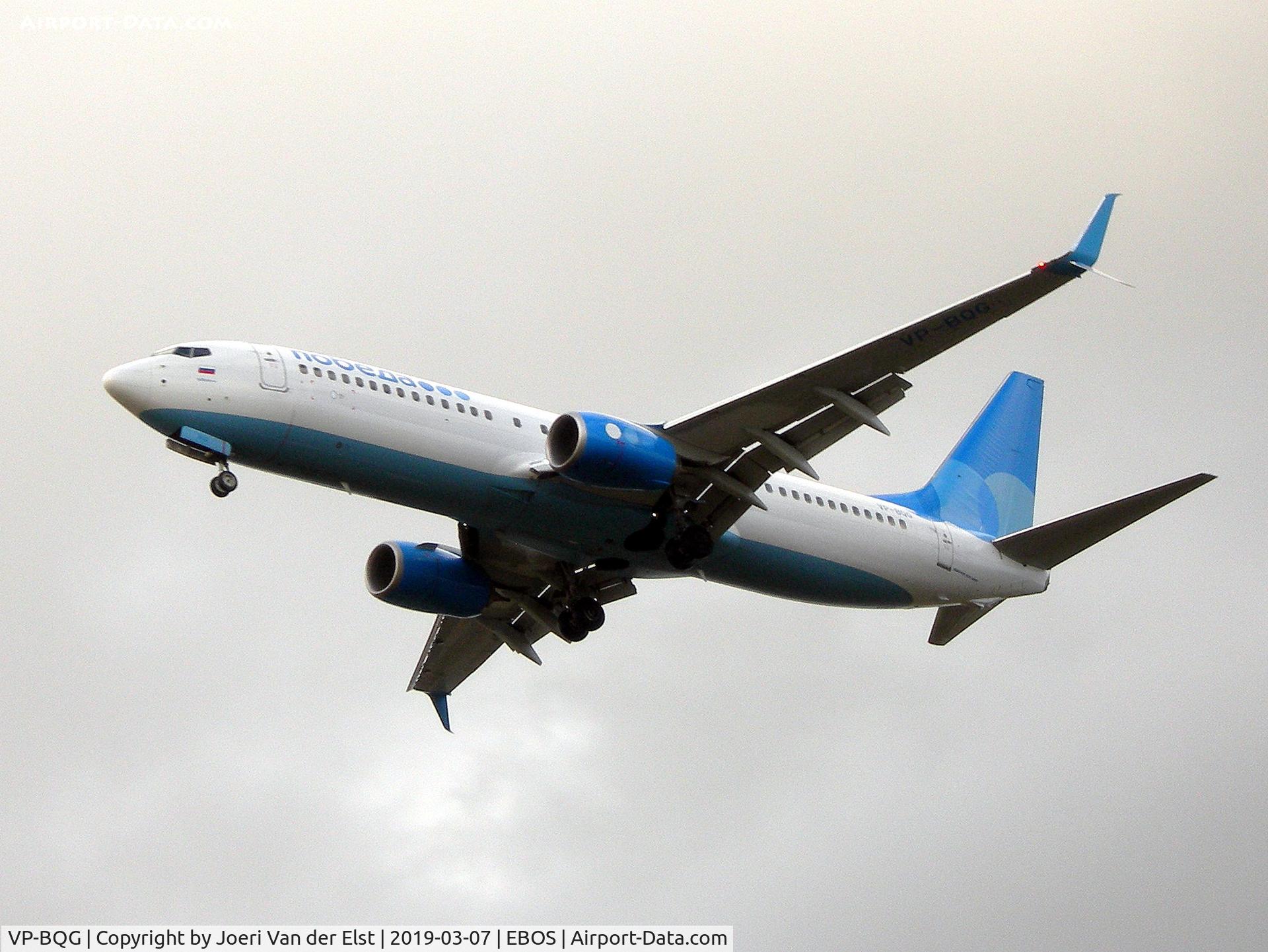 VP-BQG, 2018 Boeing 737-8MC C/N 64865, Moments before touchdown rwy26