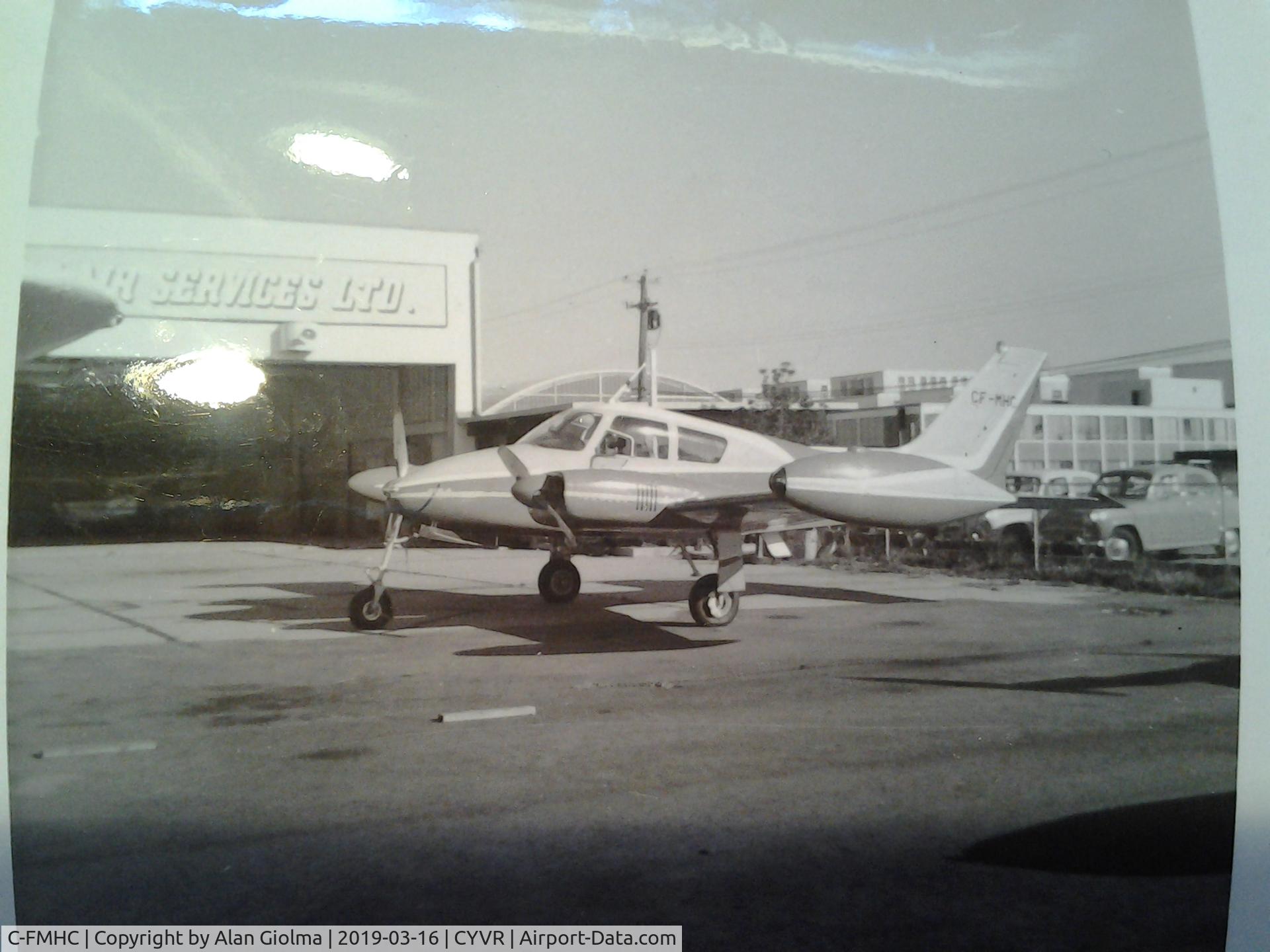 C-FMHC, 1960 Cessna 310D C/N 39172, YVR south side,near original terminal building,July 1962.