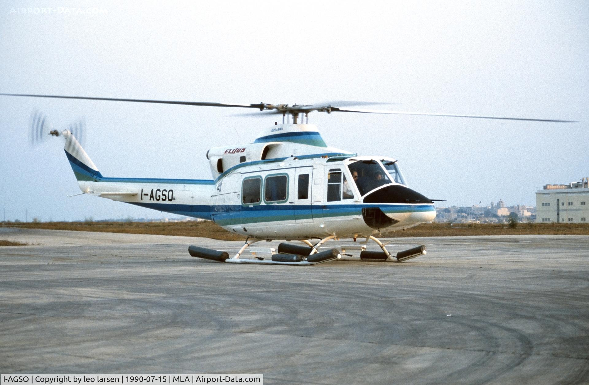 I-AGSO, Agusta-Bell AB-412 C/N 25560, Malta 15.7.1990