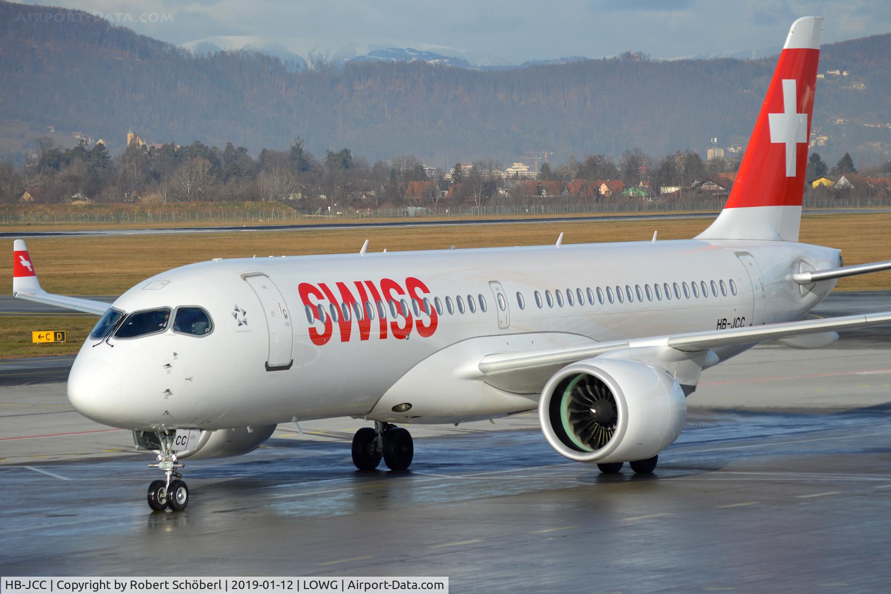 HB-JCC, 2017 Bombardier CSeries CS300 (BD-500-1A11) C/N 55012, HB-JCC @ LOWG 2019
