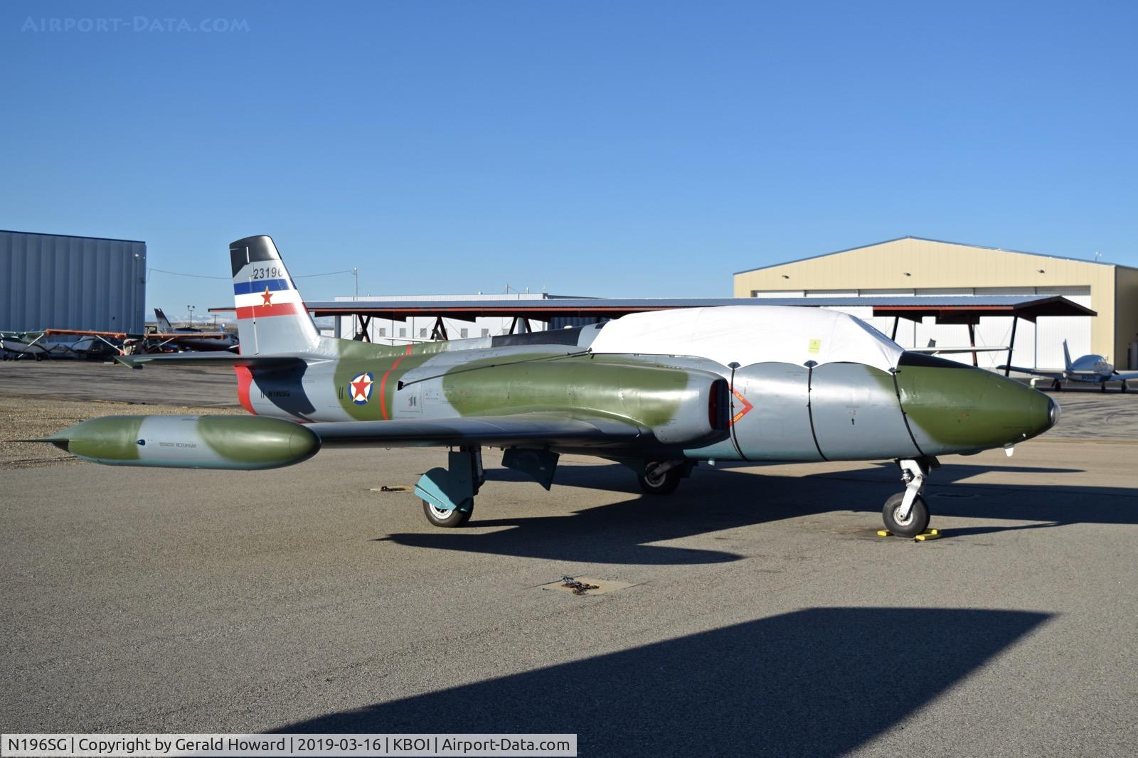 N196SG, 1969 Soko G-2 Galeb C/N 23196, At BOI for Annual.