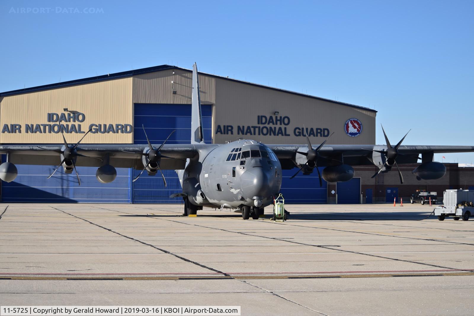 11-5725, 2011 Lockheed Martin HC-130J Hercules C/N 382-5725, 71st RQS, 347th RQW., Moody AFB.  Parked on the Idaho ANG ramp.
