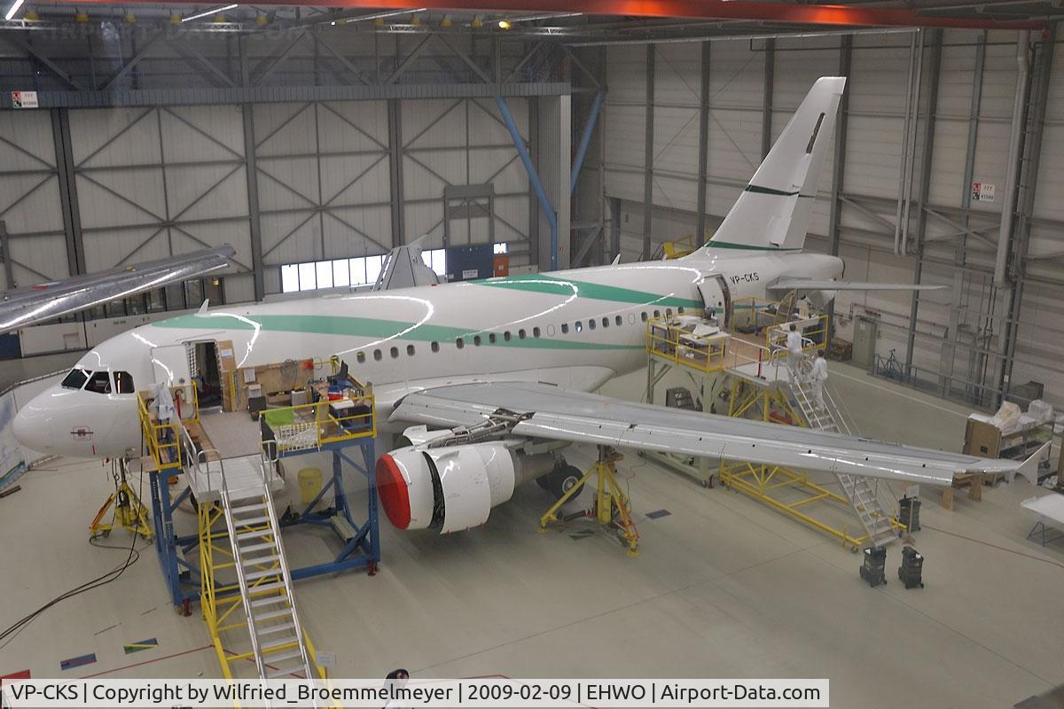 VP-CKS, 2007 Airbus A318-112CJ Elite C/N 3238, During Maintenance at Fokker Woensdrecht