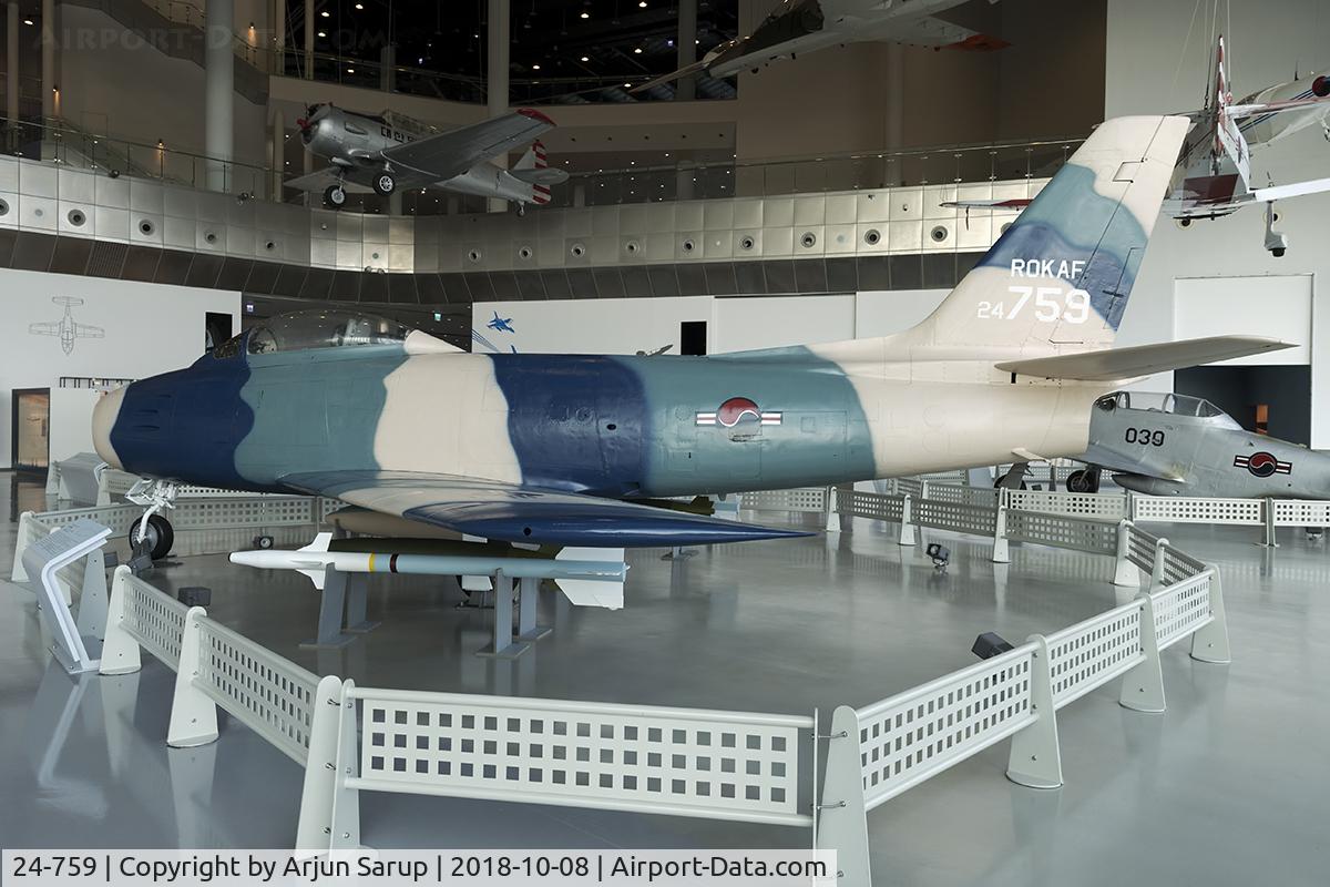 24-759, 1952 North American F-86F Sabre C/N 191-455, On display at Jeju Aerospace Museum.