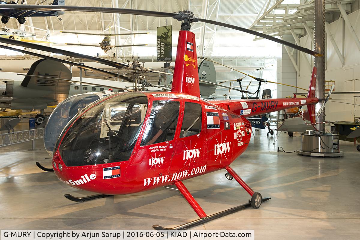 G-MURY, 1995 Robinson R44 Astro C/N 0201, On display at Steven F. Udvar-Hazy Center, NASM.