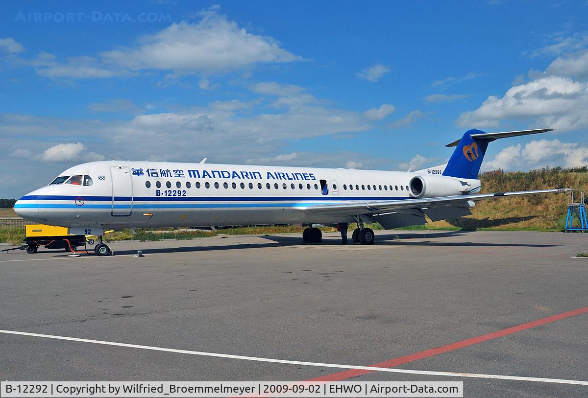 B-12292, 1996 Fokker 100 (F-28-0100) C/N 11496, Will be prepaired for Contact Air as D-AFKC