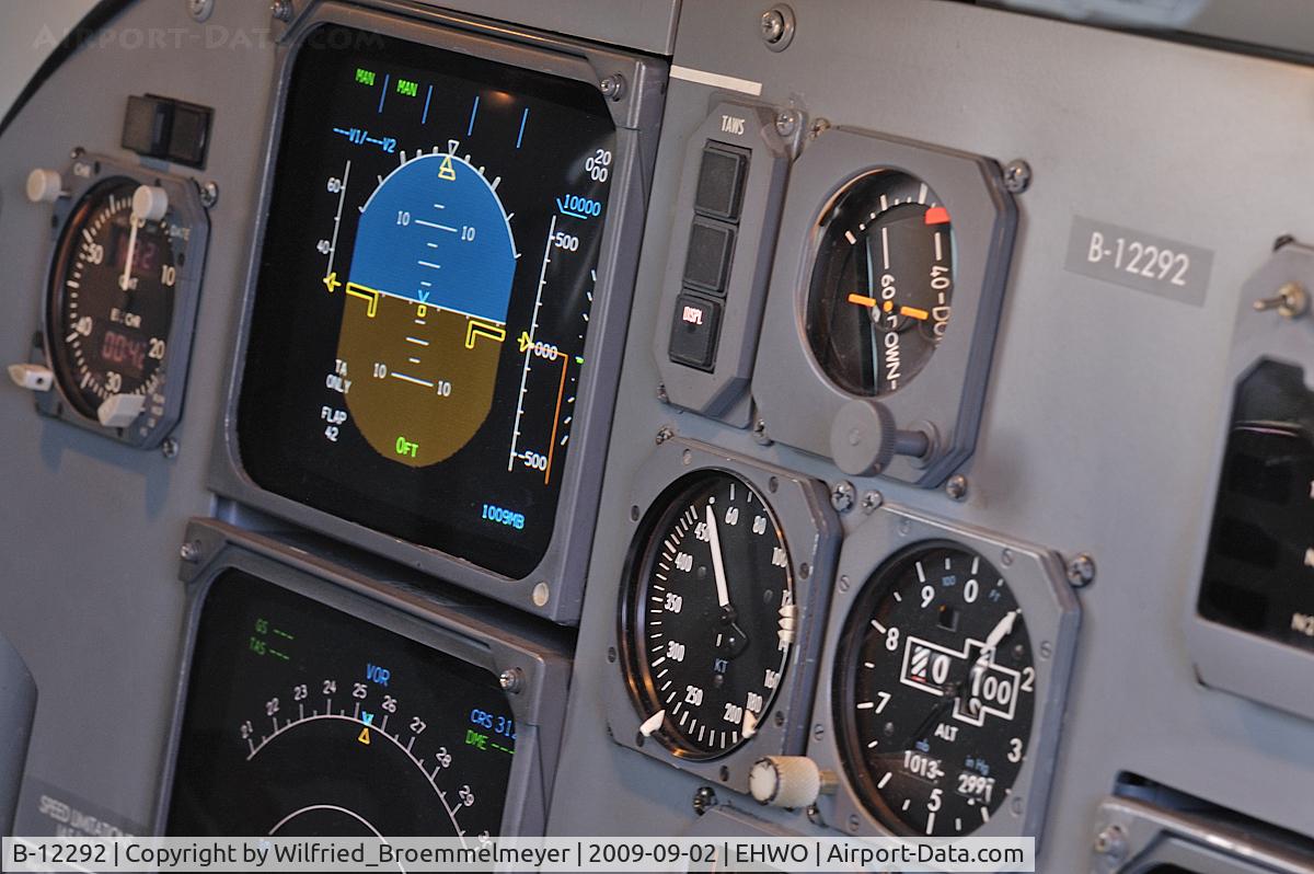 B-12292, 1996 Fokker 100 (F-28-0100) C/N 11496, During some ground tests at WOE