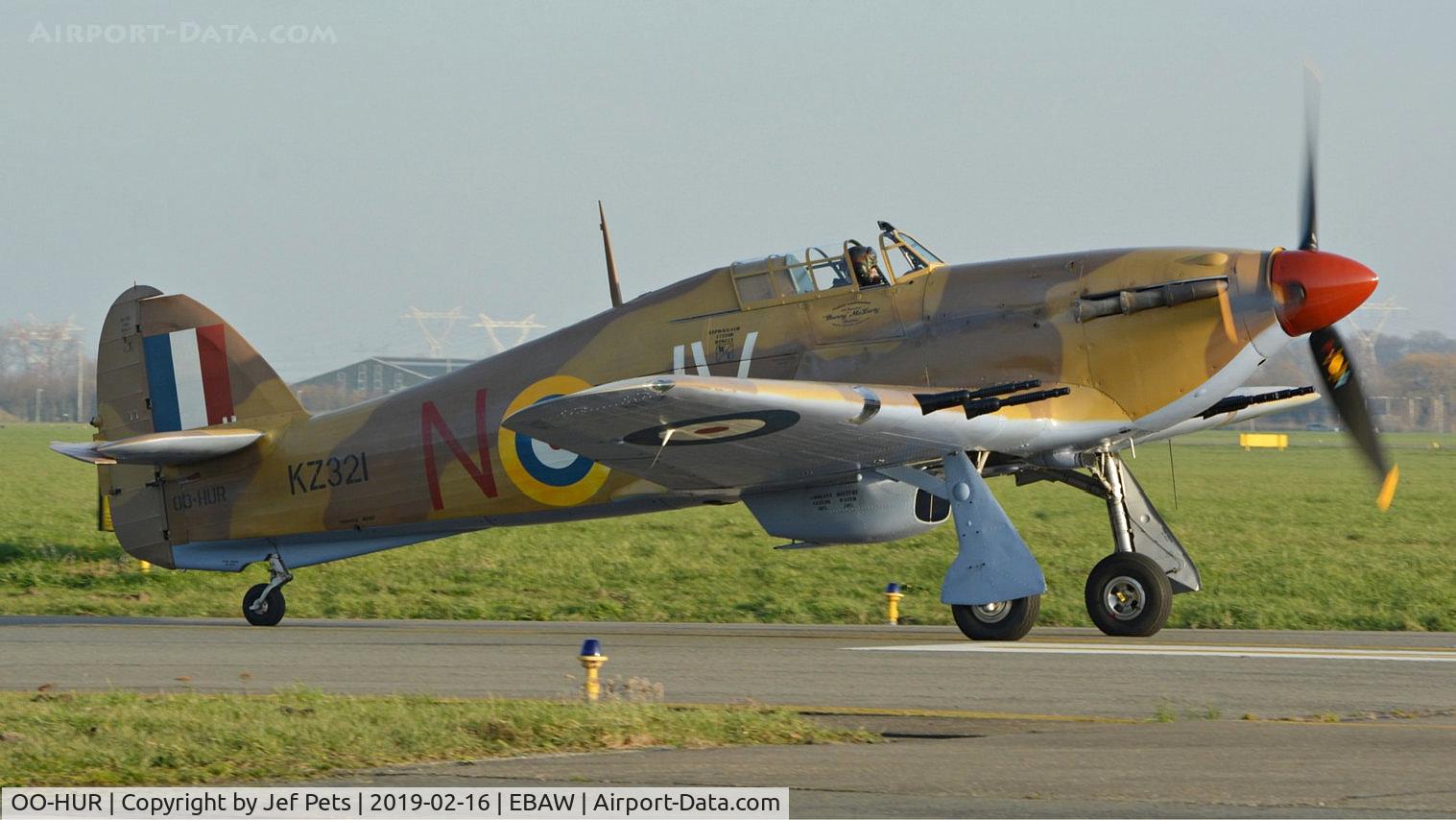 OO-HUR, 1943 Hawker Hurricane IV C/N KZ321, At home base Antwerp.