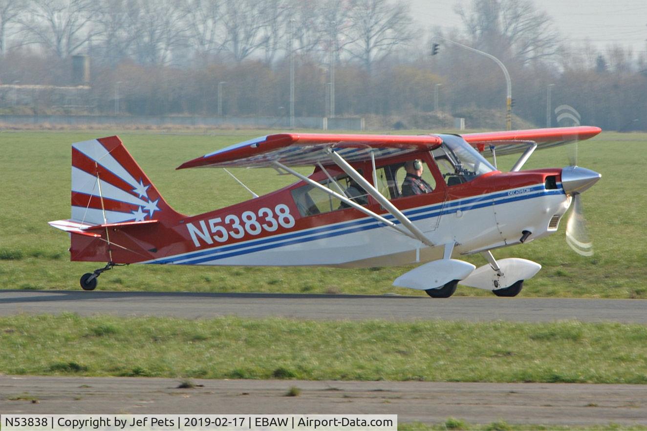 N53838, 1975 Bellanca 8KCAB Decathlon C/N 222-76, At Antwerp Airport.