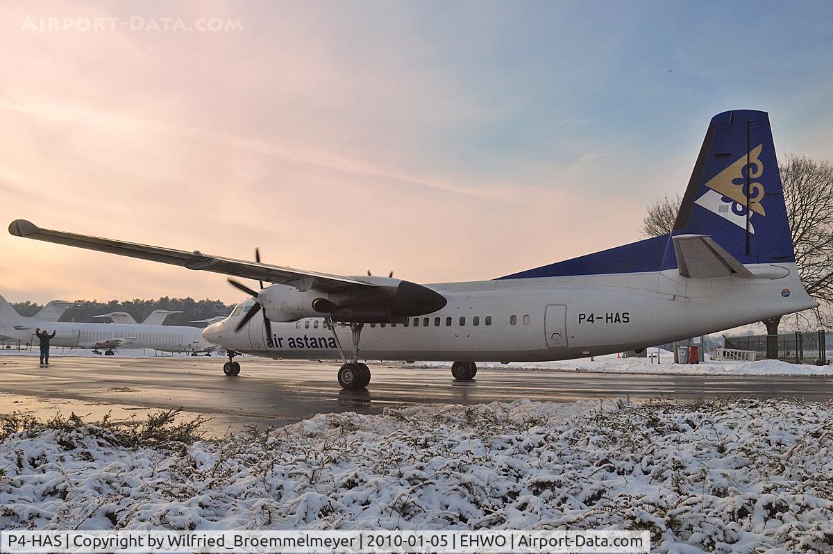 P4-HAS, 1990 Fokker 50 C/N 20198, For or after maintenance at Fokker WOE.
