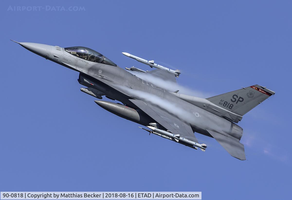 90-0818, 1990 General Dynamics F-16CG Night Falcon C/N CC-18, 90-0818