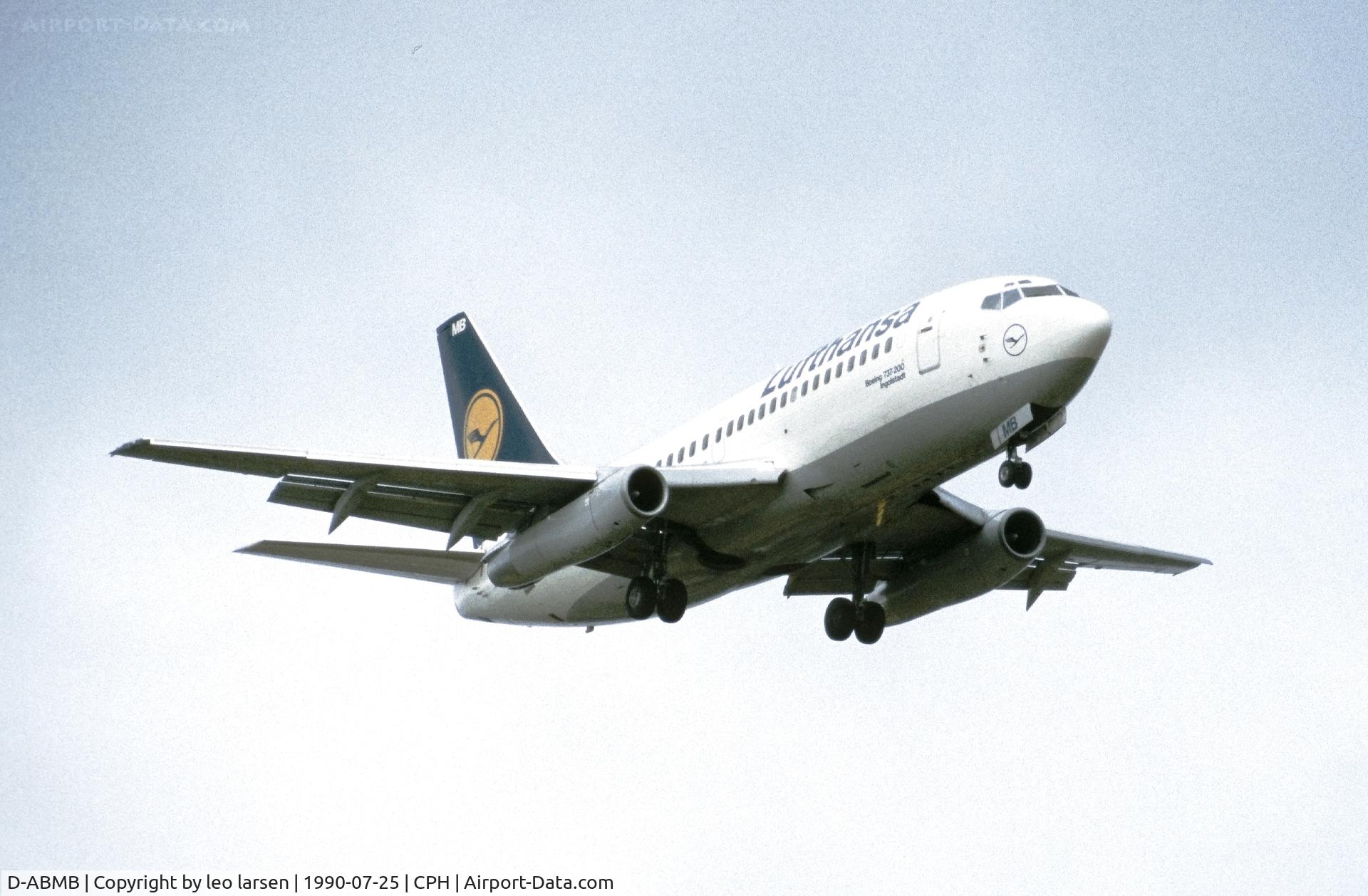 D-ABMB, 1985 Boeing 737-230 C/N 23154, Copenhagen 25.7.1990