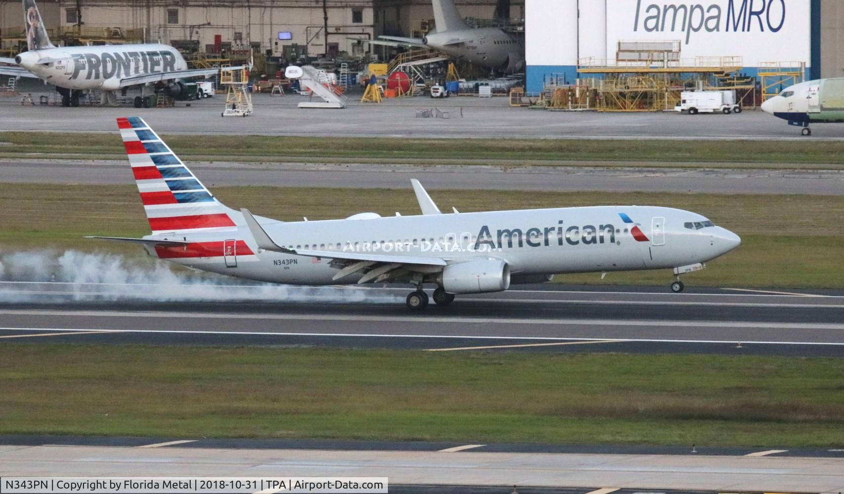 N343PN, 2017 Boeing 737-823 C/N 31270, American