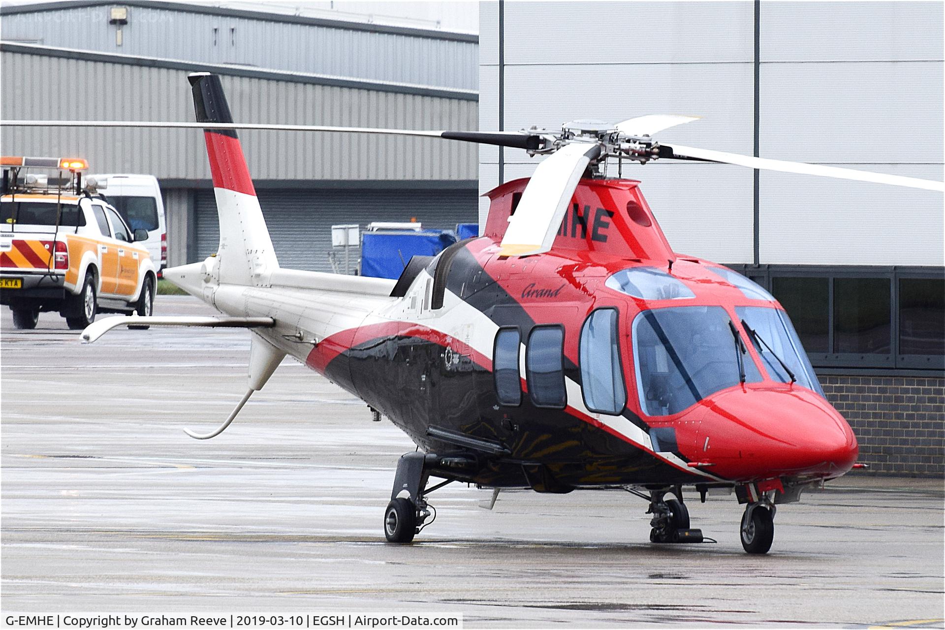 G-EMHE, 2011 Agusta A-109S Grand C/N 22182, Parked at Norwich.